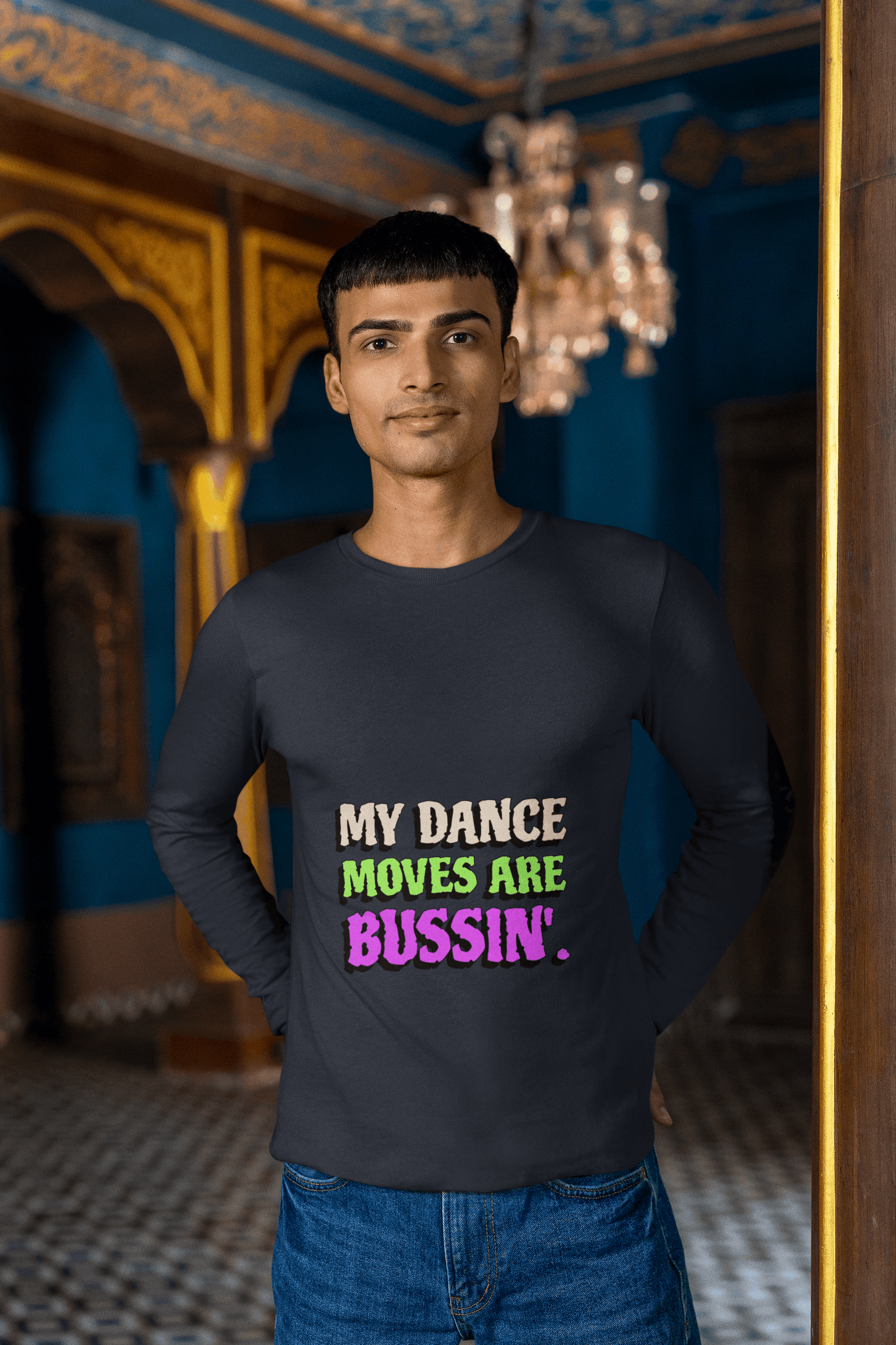 Dance Moves Men's Round Neck Full Sleeve T-shirt - Lyssian