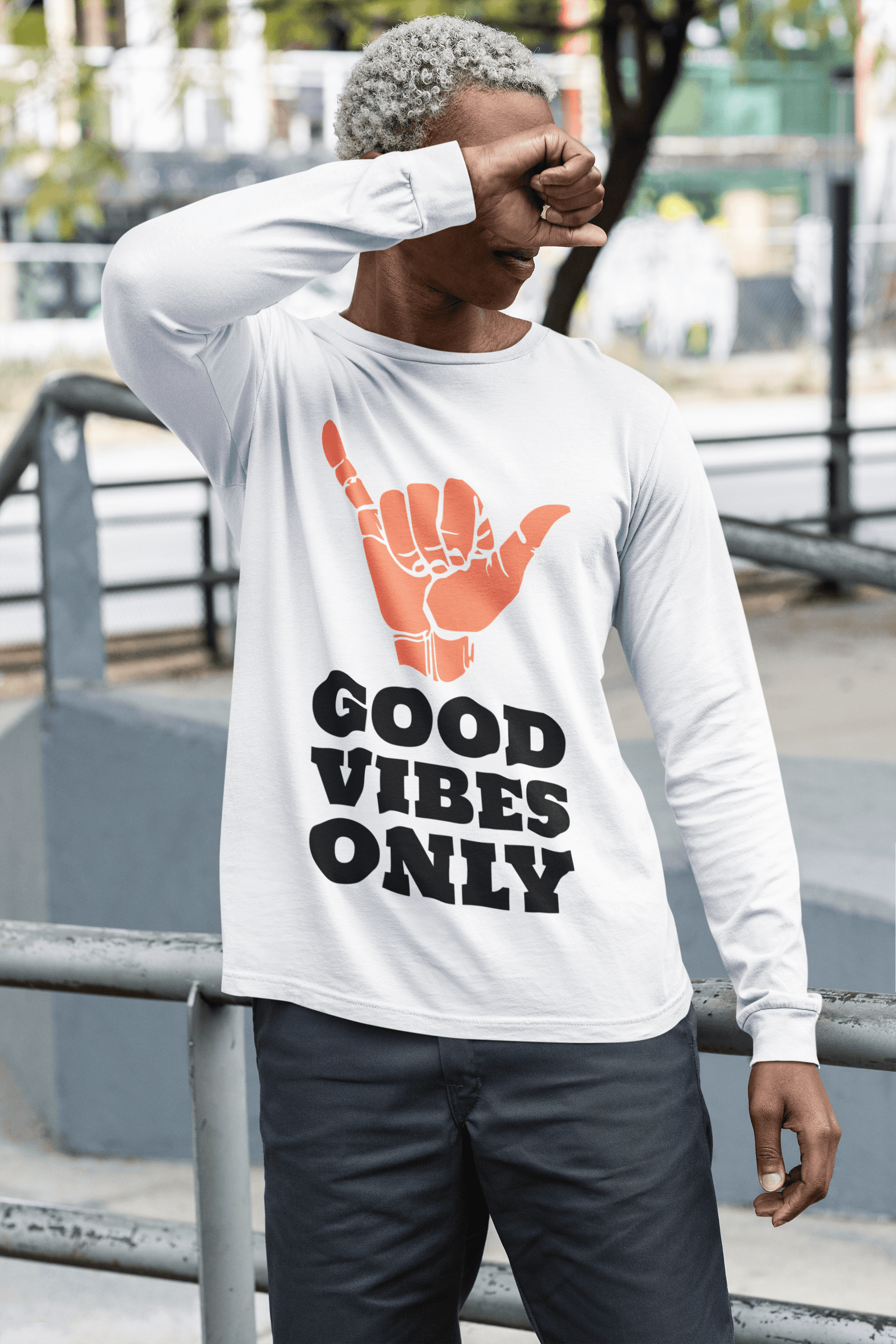 Good Vibes Men's Round Neck Full Sleeve T-shirt - Lyssian