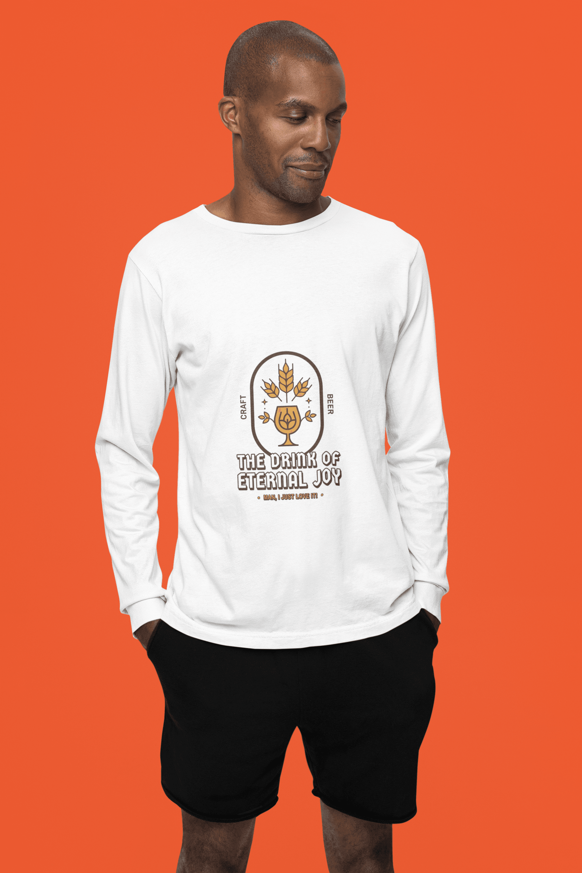 Joy Male Round Neck Full Sleeve T-shirt - Lyssian