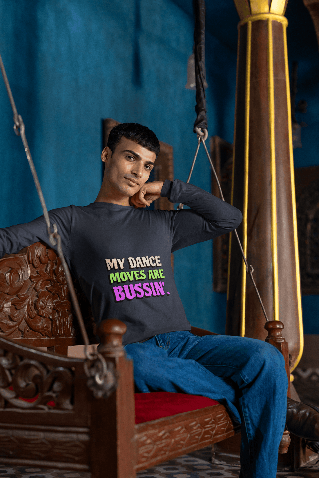 Dance Moves Men's Round Neck Full Sleeve T-shirt - Lyssian