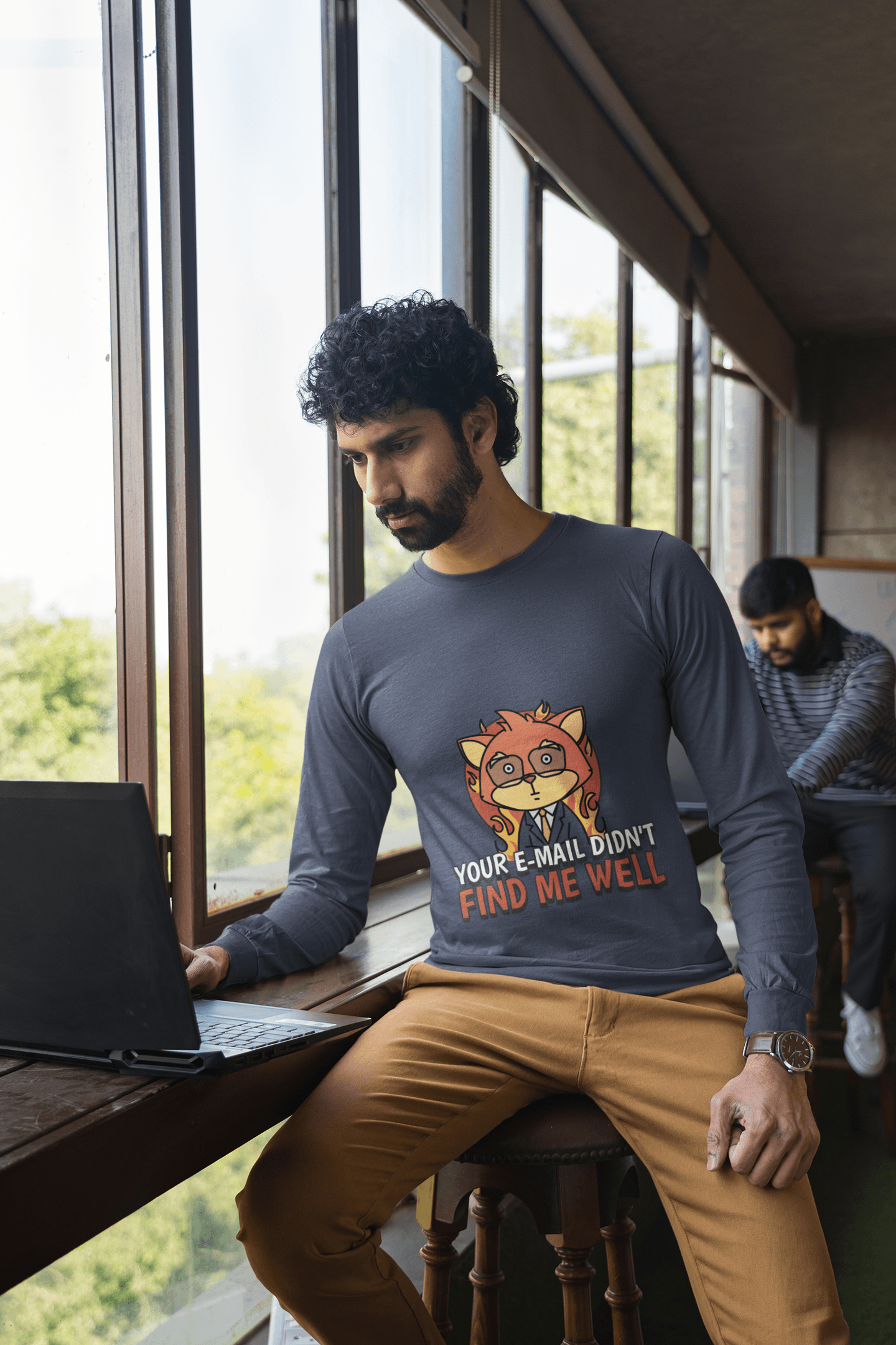 Email Men's Round Neck Full Sleeve T-shirt - Lyssian
