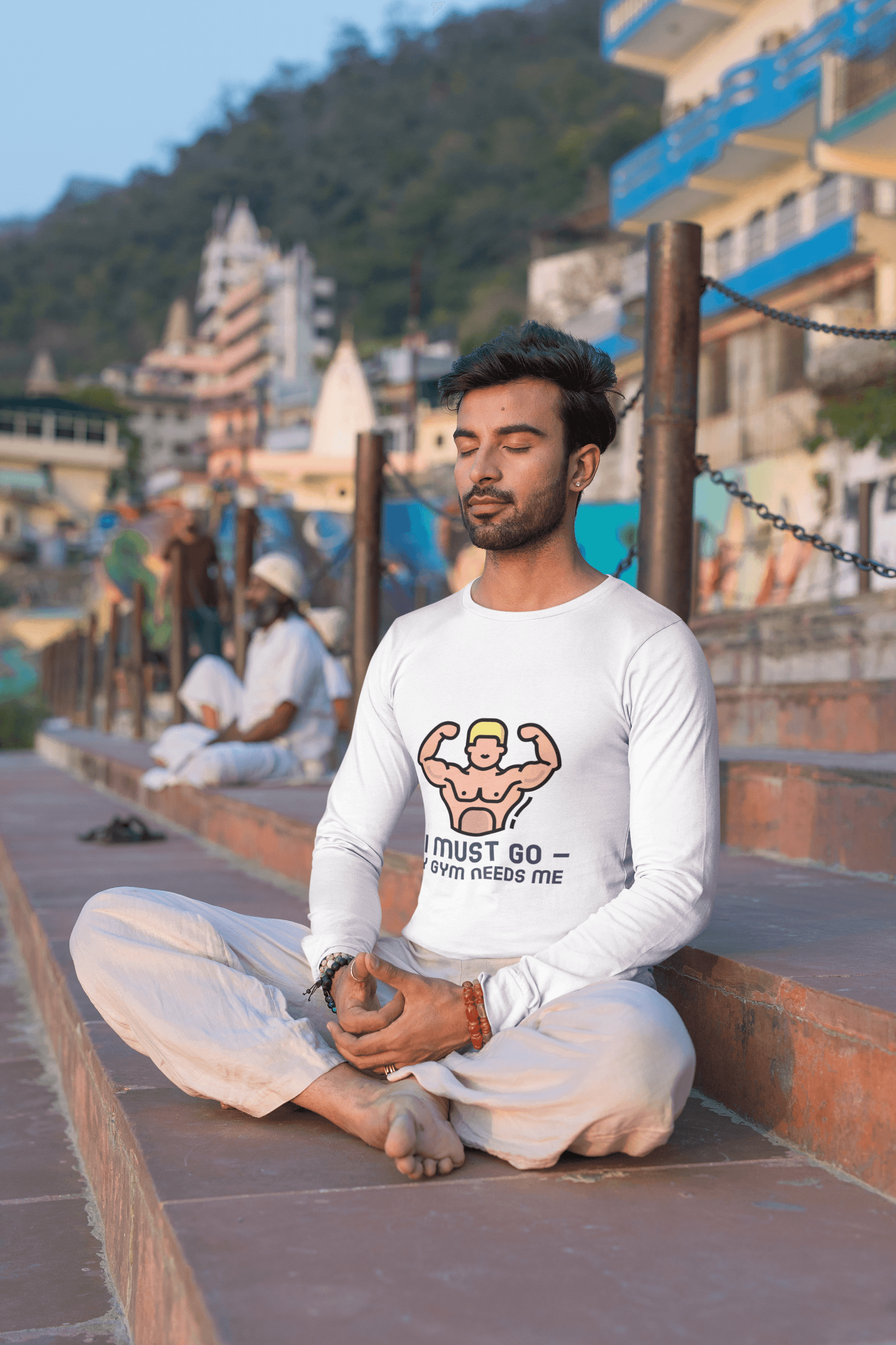 GYM Motivation Men's Round Neck Full Sleeve T-shirt - Lyssian