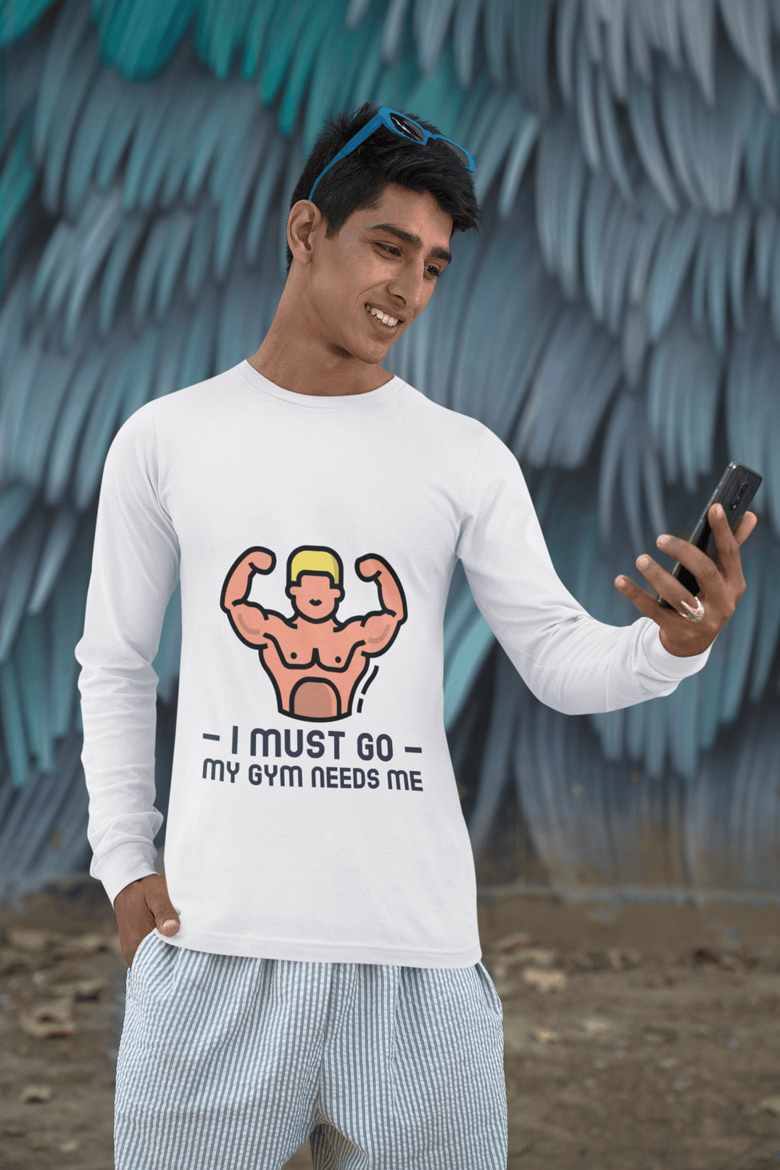 GYM Motivation Men's Round Neck Full Sleeve T-shirt - Lyssian