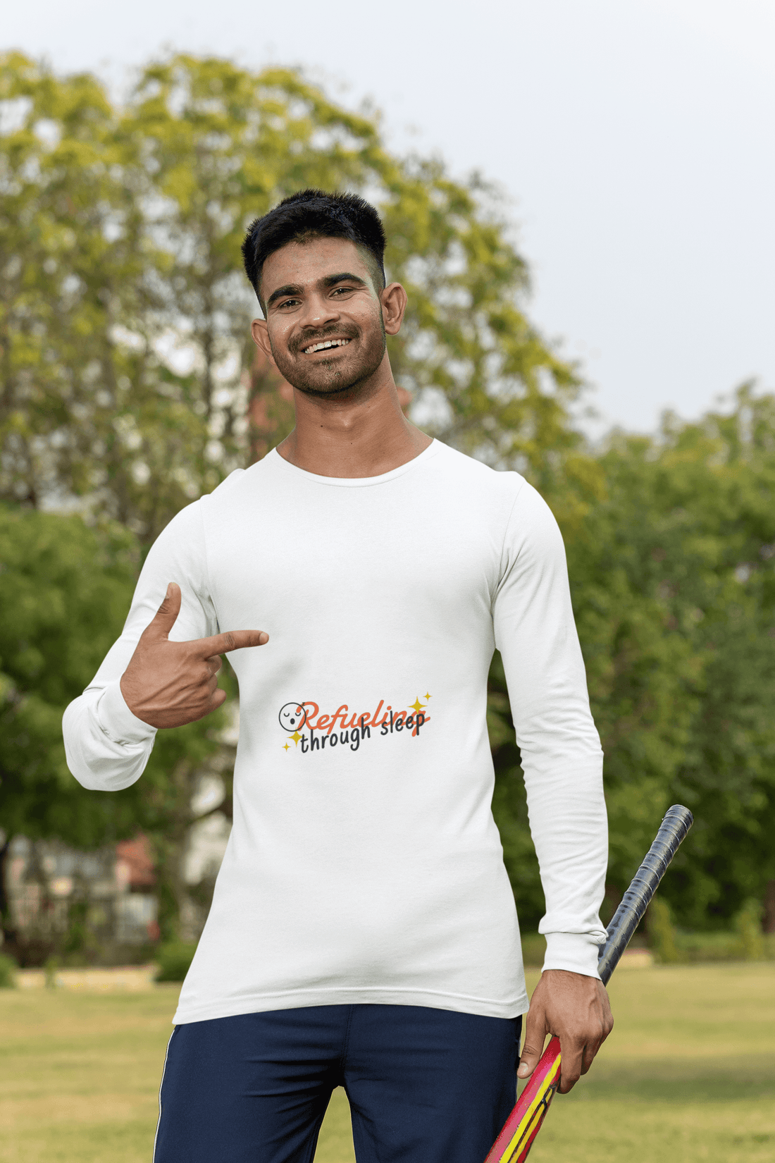 Refuelling Male Round Neck Full Sleeve T-shirt - Lyssian