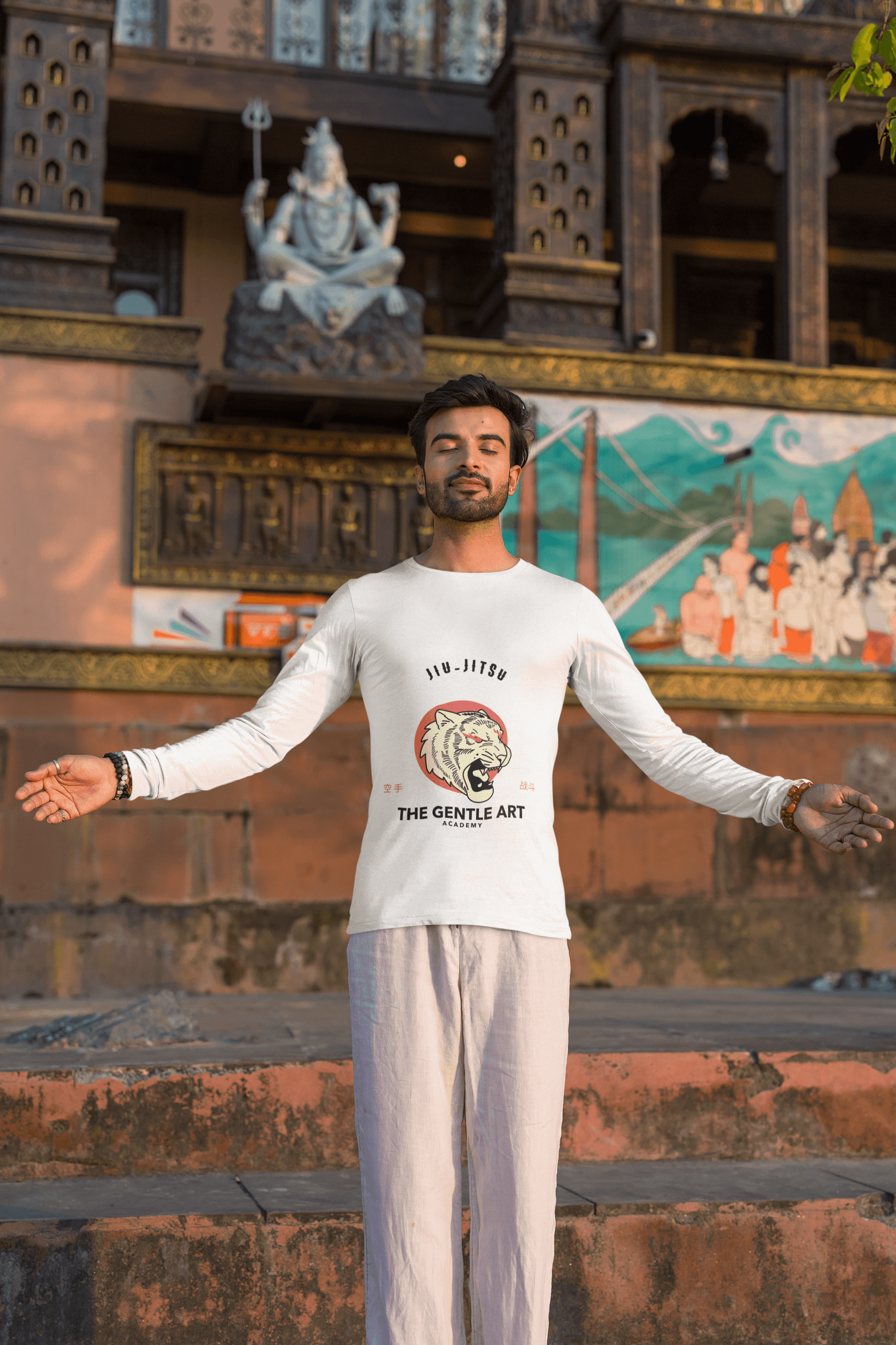 Jiu-Jitsu Male Round Neck Full Sleeve T-shirt - Lyssian