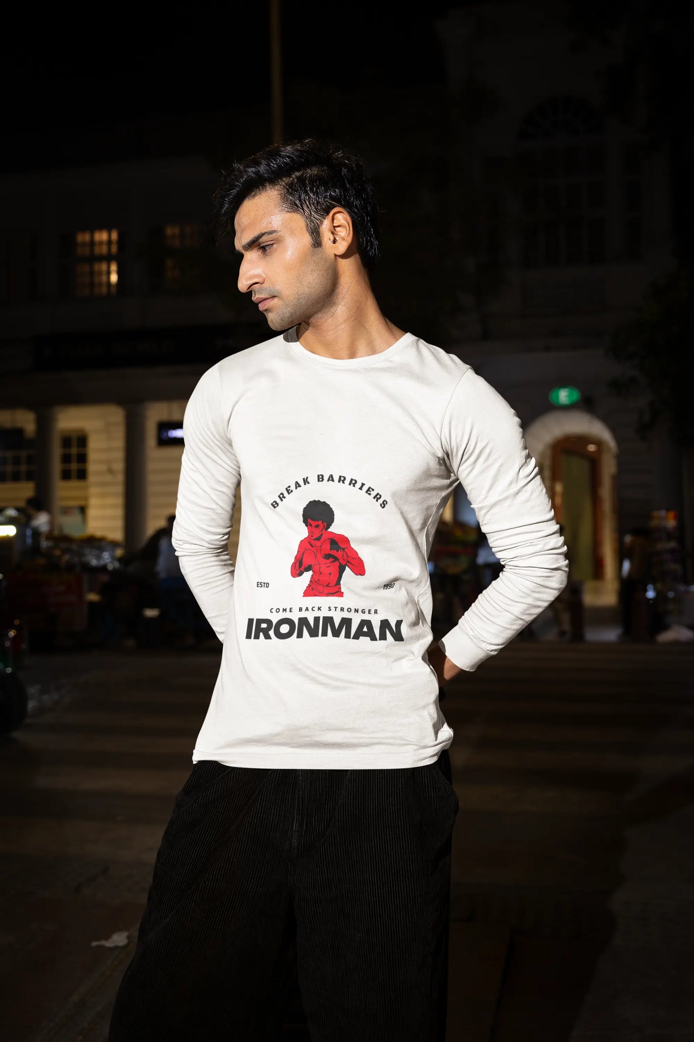 Ironman Male Round Neck Full Sleeve T-shirt