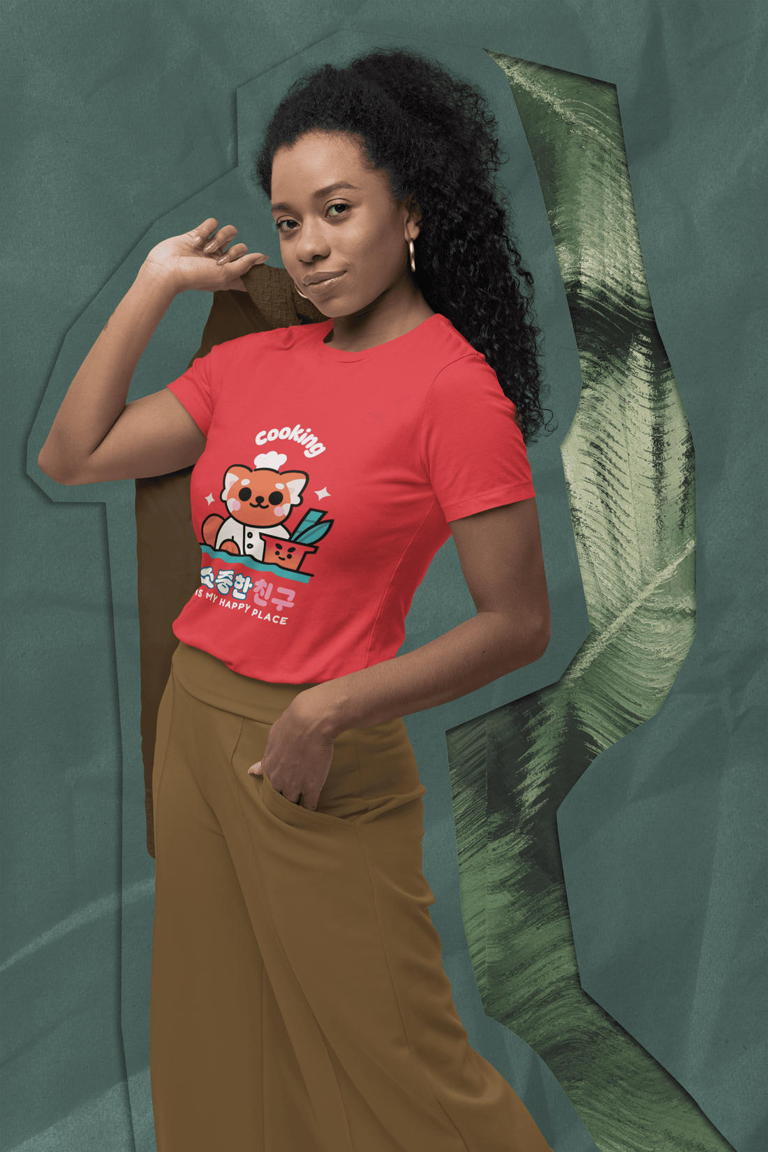 Cooking Women's Round Neck Half Sleeve T-shirt - Lyssian