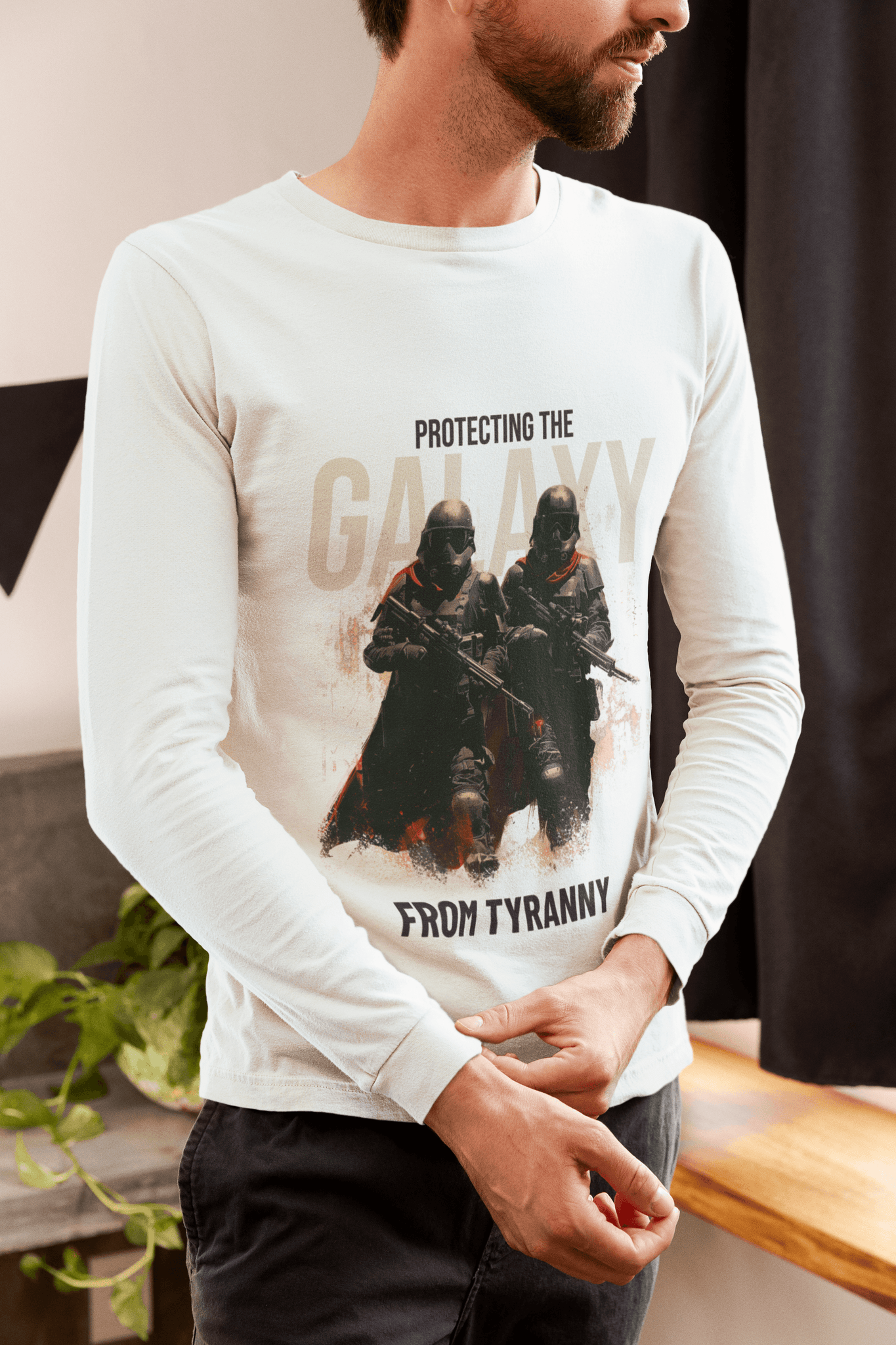Galaxy Savior Men's Round Neck Full Sleeve T-shirt - Lyssian