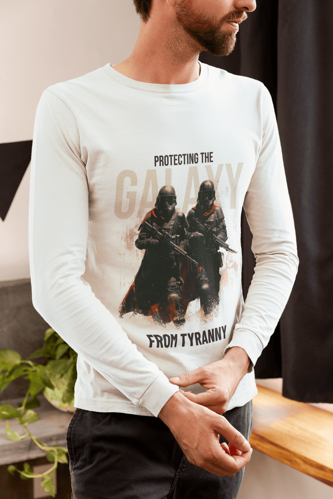 Galaxy Savior Men's Round Neck Full Sleeve T-shirt - Lyssian