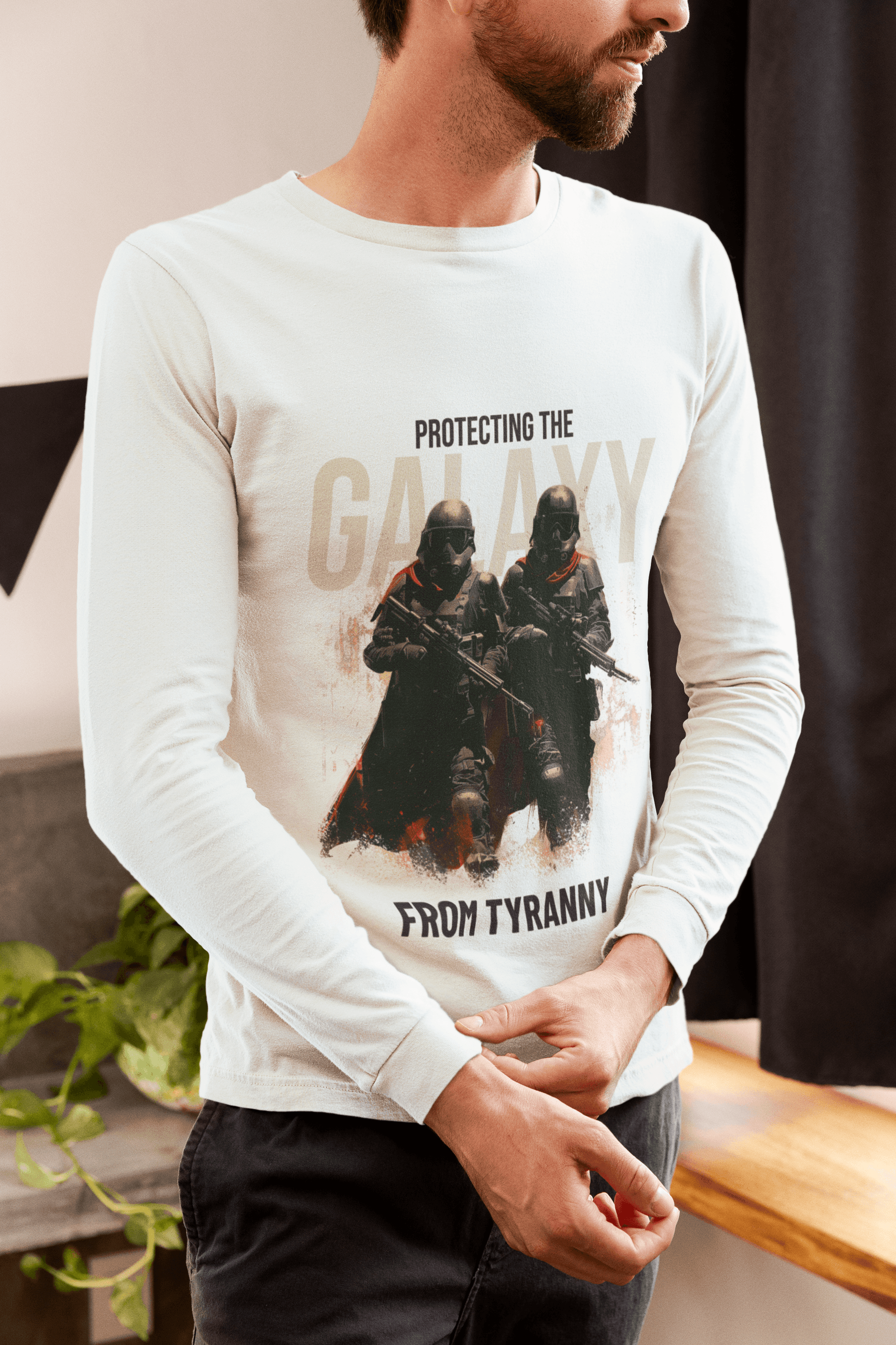 Galaxy Savior Men's Round Neck Full Sleeve T-shirt - Lyssian