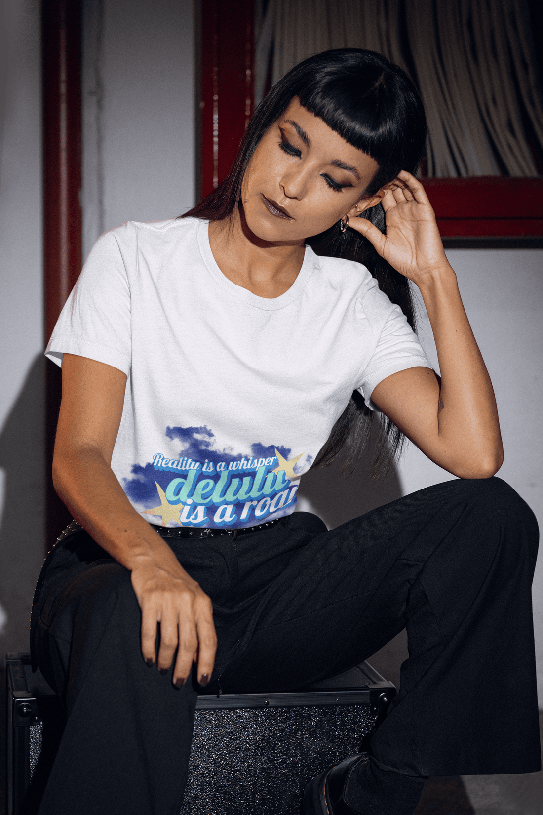 Delulu Roar Women's Round Neck Half Sleeve T-shirt - Lyssian