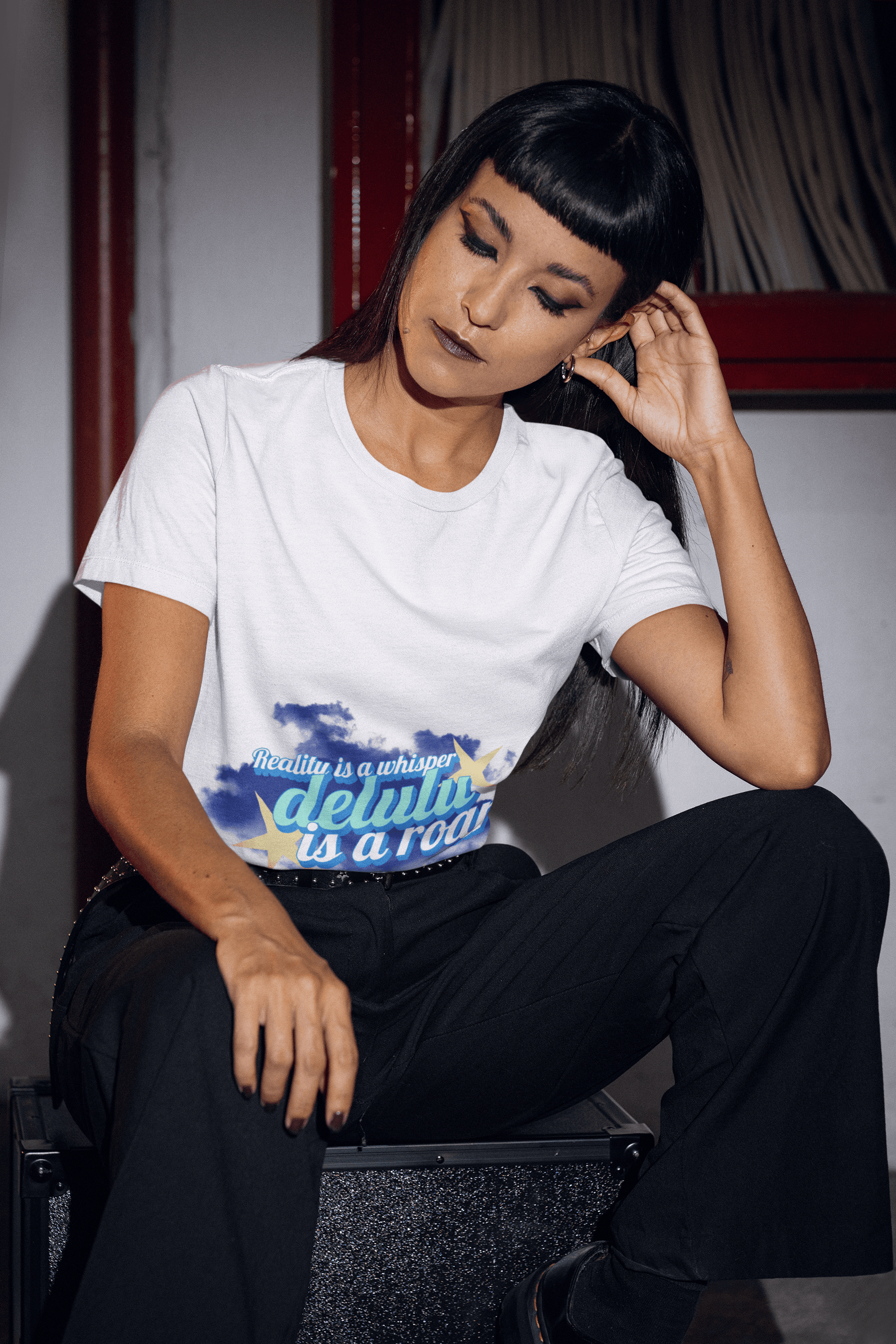 Delulu Roar Women's Round Neck Half Sleeve T-shirt - Lyssian