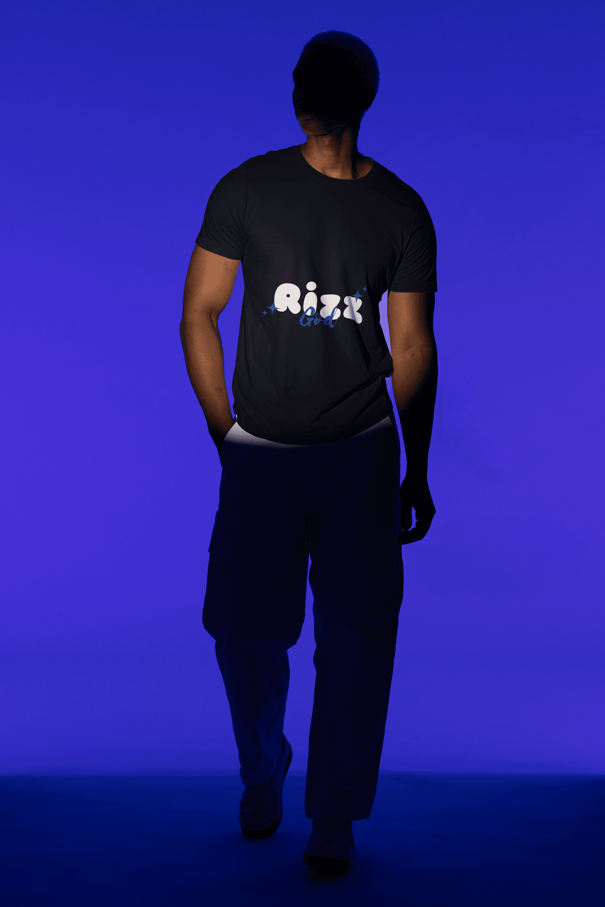 Rizz God Men's Round Neck Half Sleeve T-shirt - Lyssian