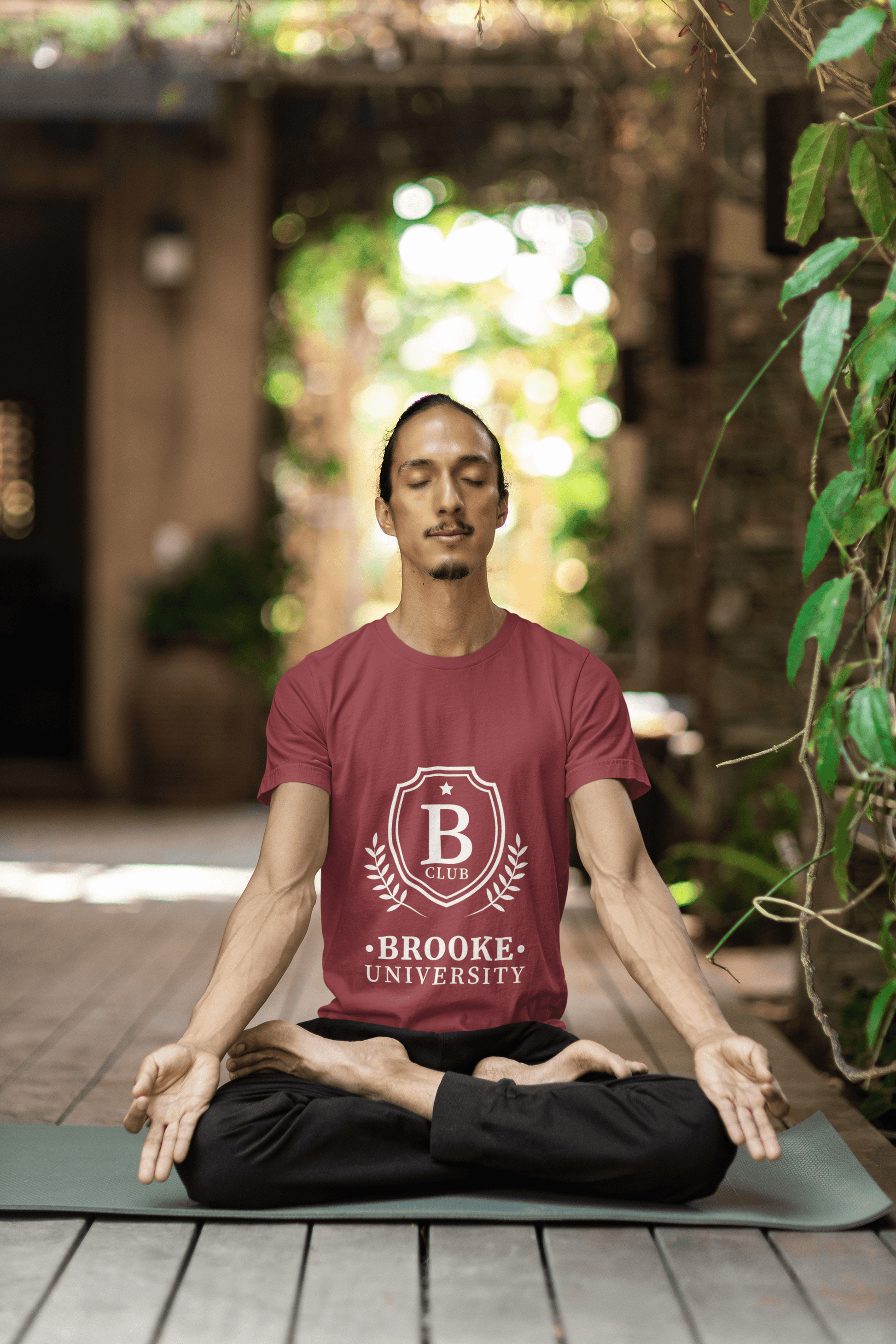 Brooke University Male Round Neck Half Sleeve T-shirt - Lyssian