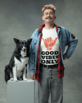 Good Vibes Men's Round Neck Full Sleeve T-shirt - Lyssian