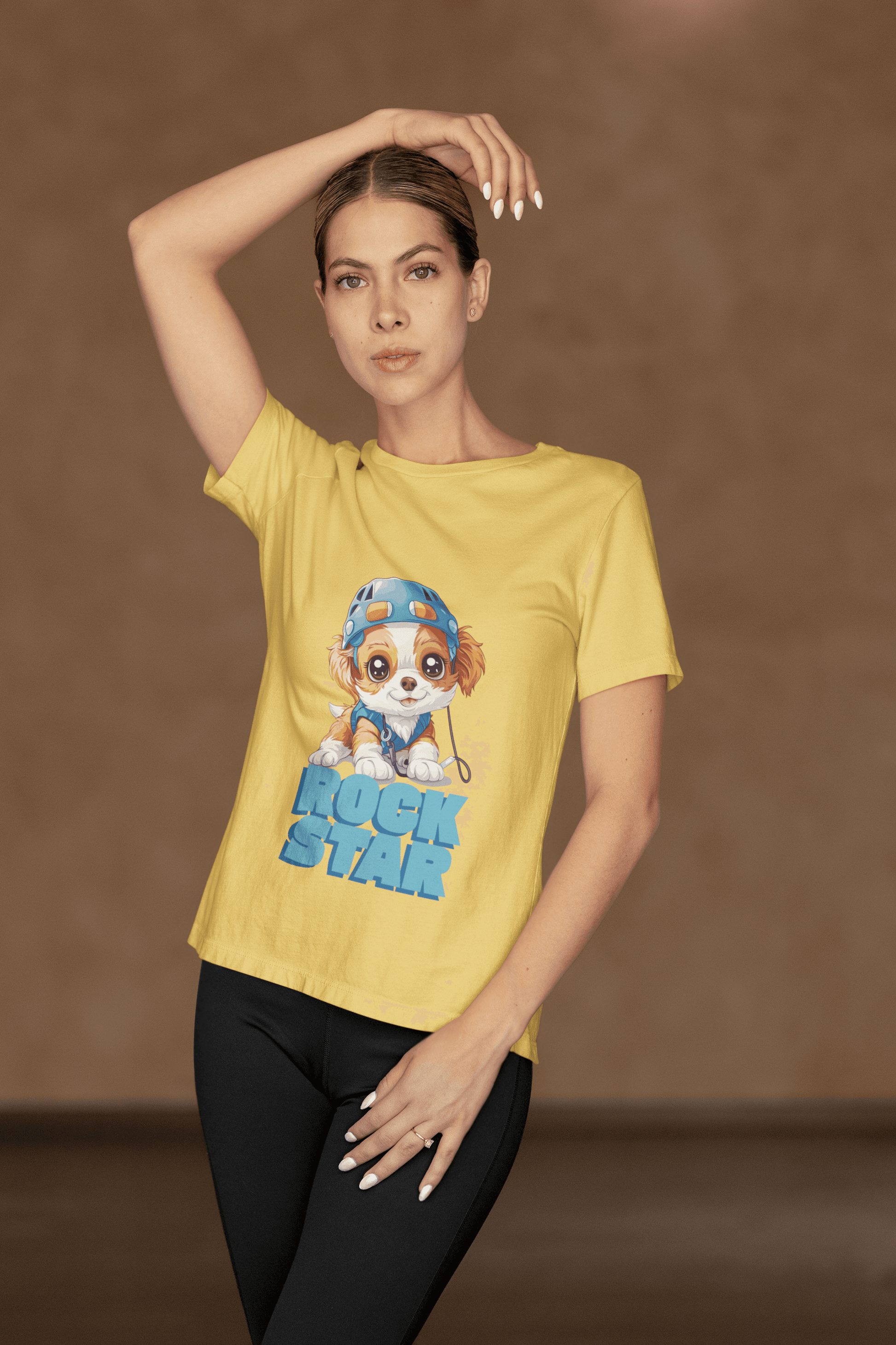 Rockstar Women's Round Neck Half Sleeve T-shirt - Lyssian