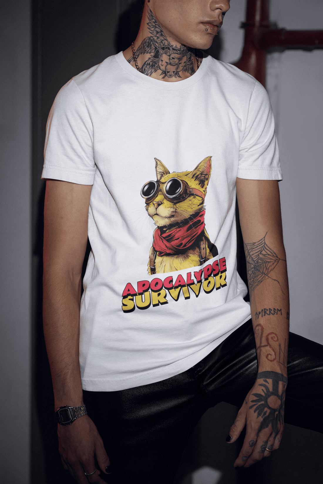 Apocalypse Survivor Male Round Neck Half Sleeve T-shirt - Lyssian