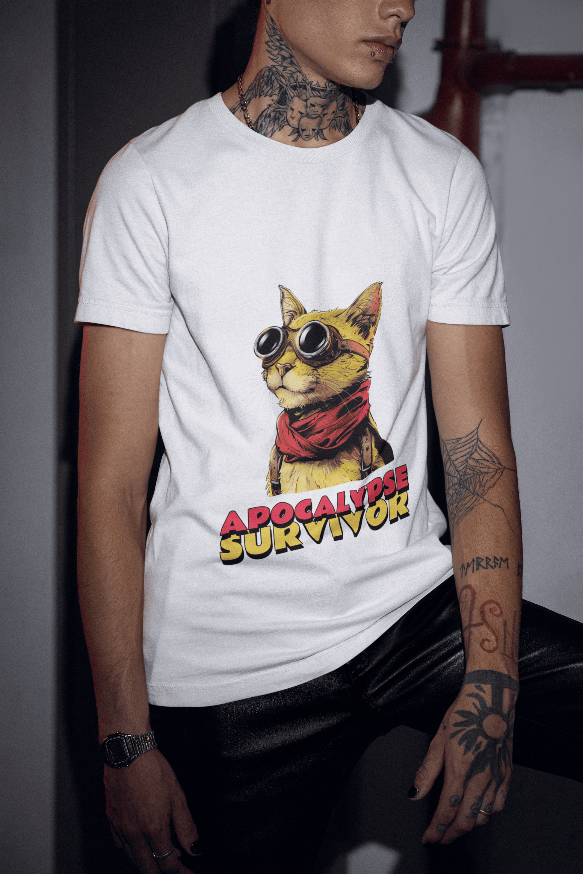 Apocalypse Survivor Male Round Neck Half Sleeve T-shirt - Lyssian