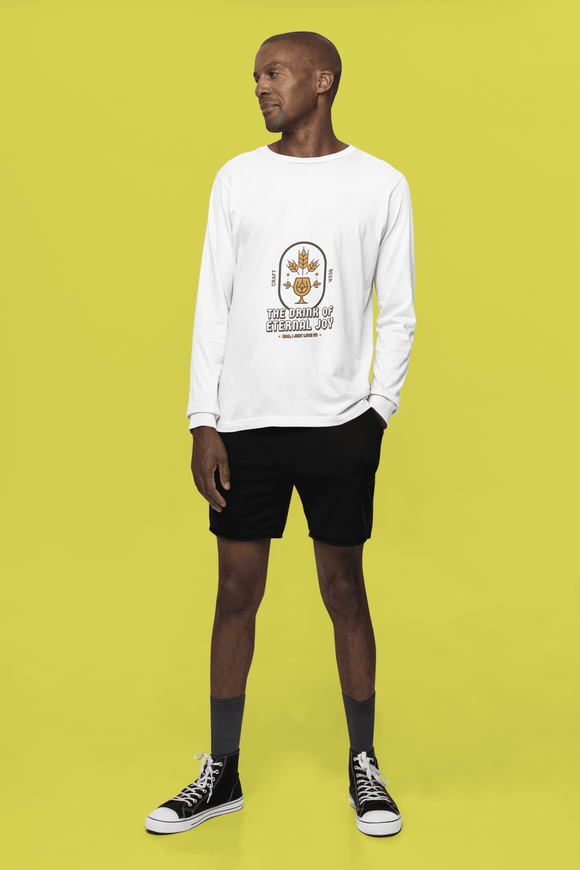 Joy Male Round Neck Full Sleeve T-shirt - Lyssian