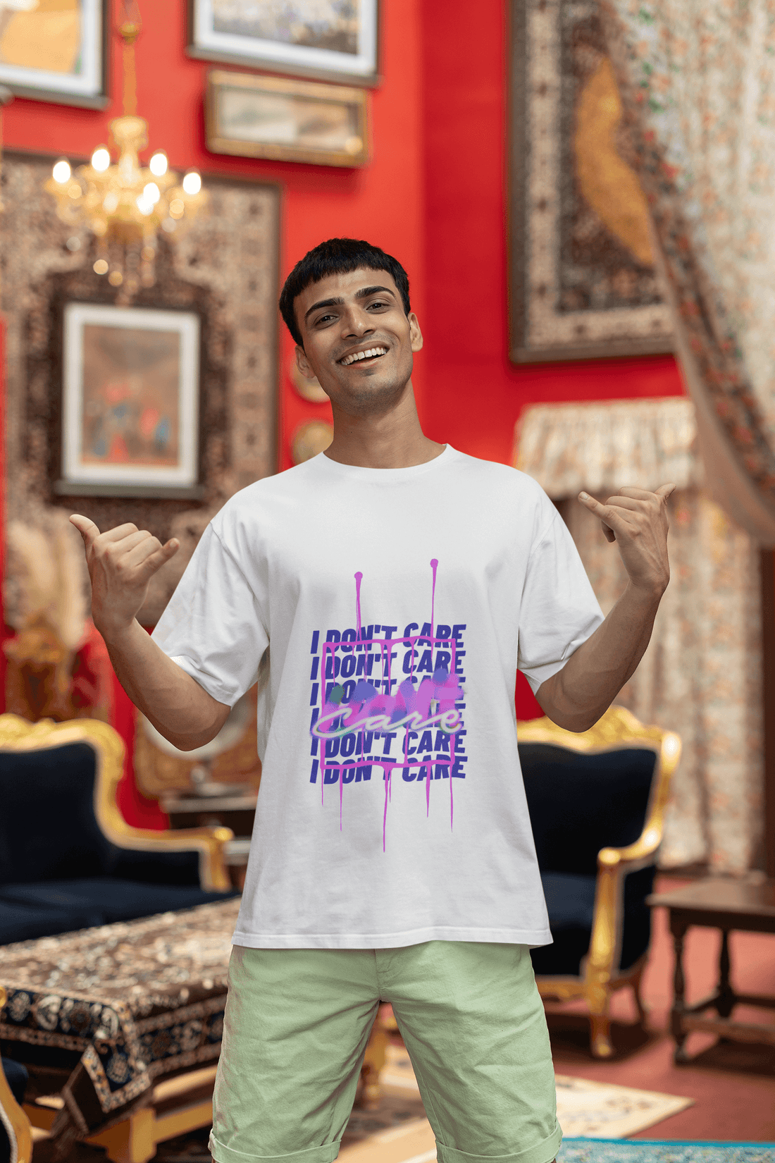 Care Men's Oversized T-shirt - Lyssian