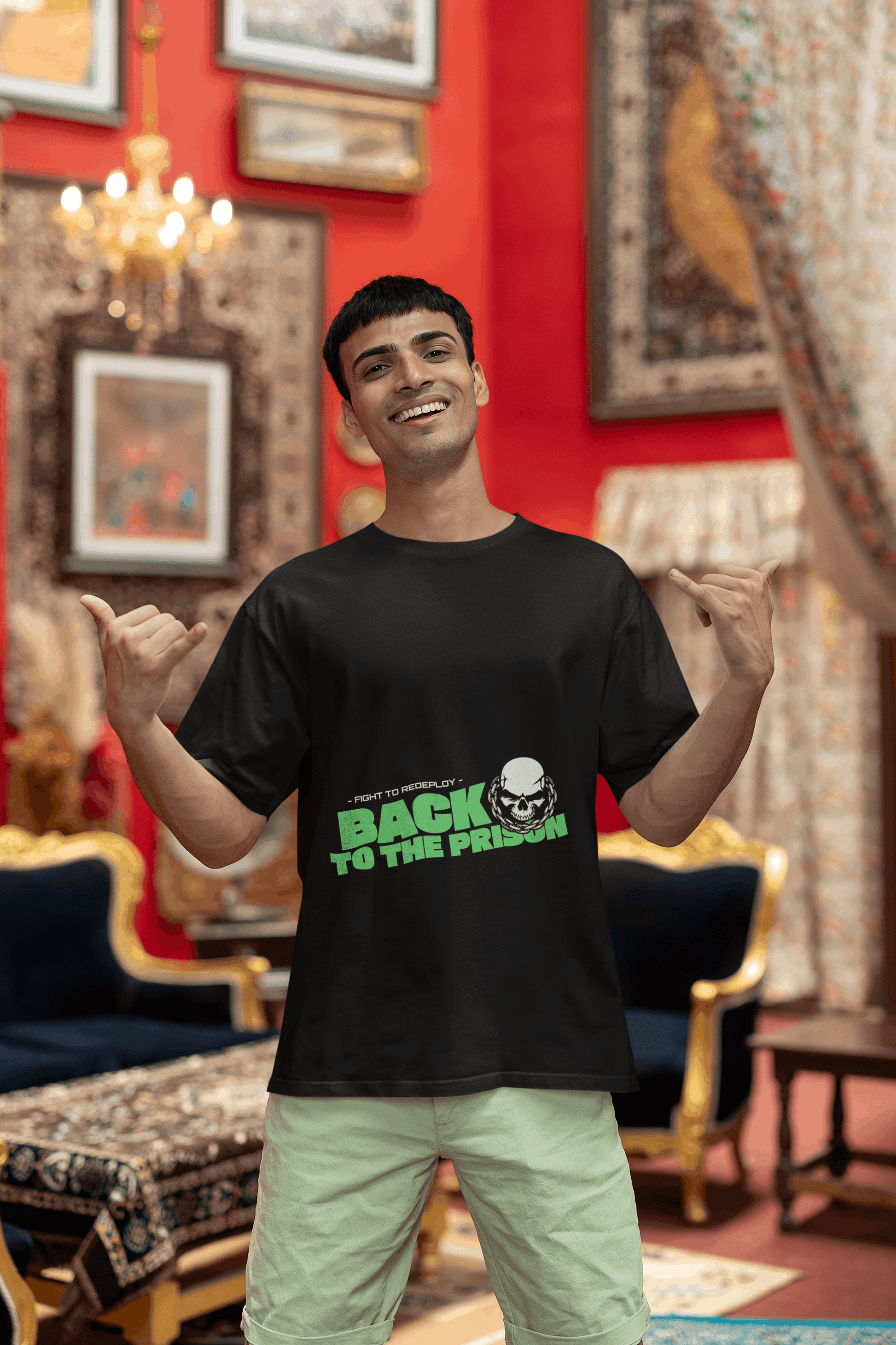 Back to Prison Men's Oversized T-shirt - Lyssian