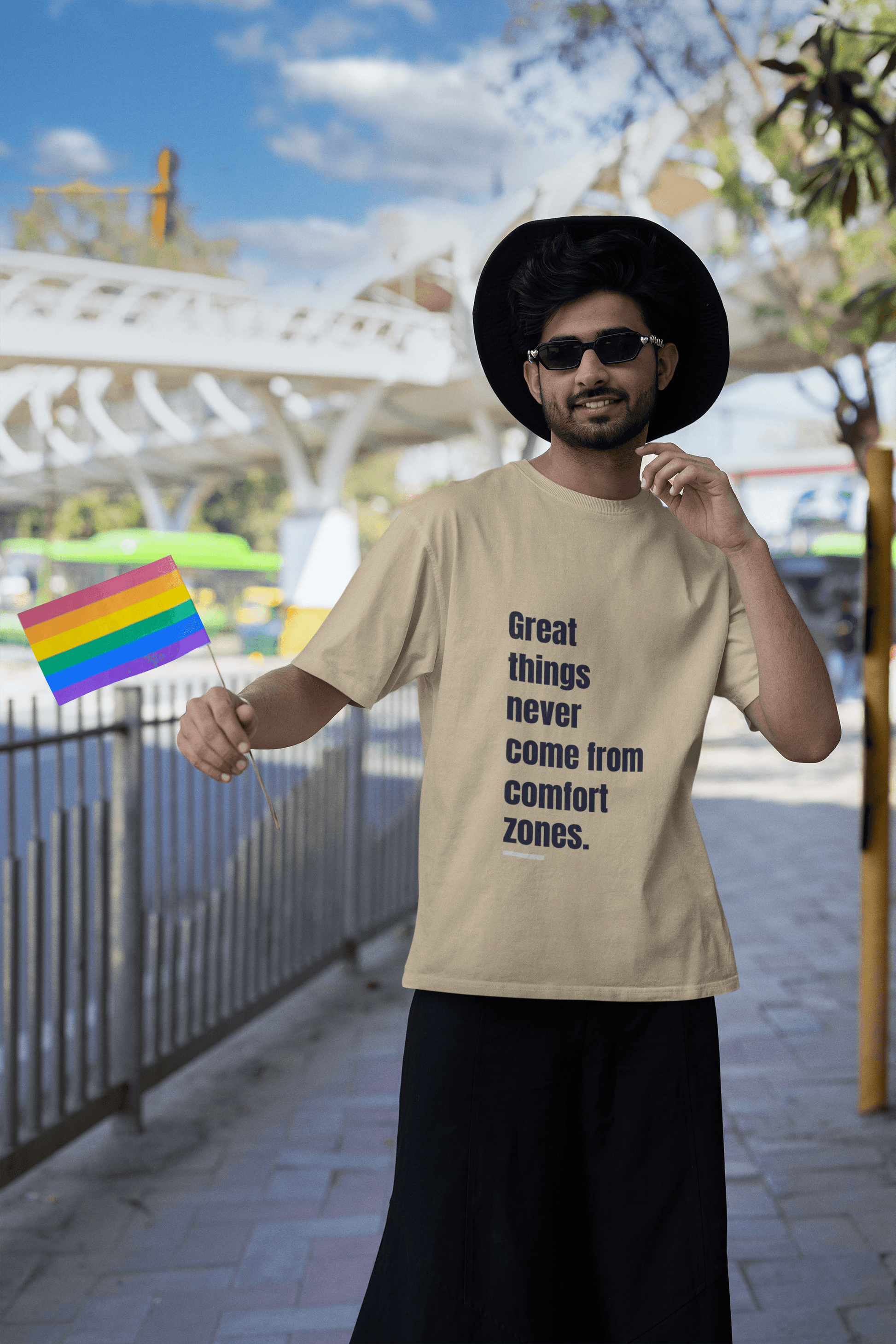Comfort Zones Men's Oversized T-shirt - Lyssian
