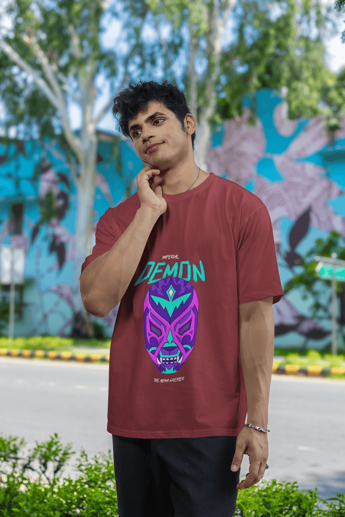 Demon Men's Oversized T-shirt - Lyssian