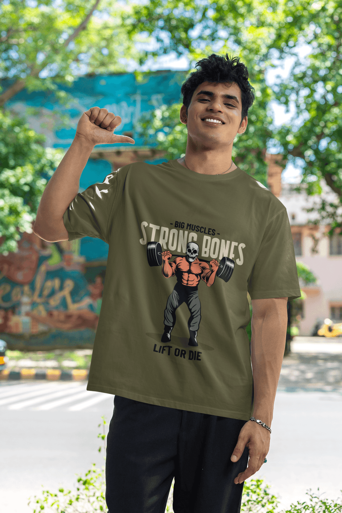 Bones Men's Oversized T-shirt - Lyssian