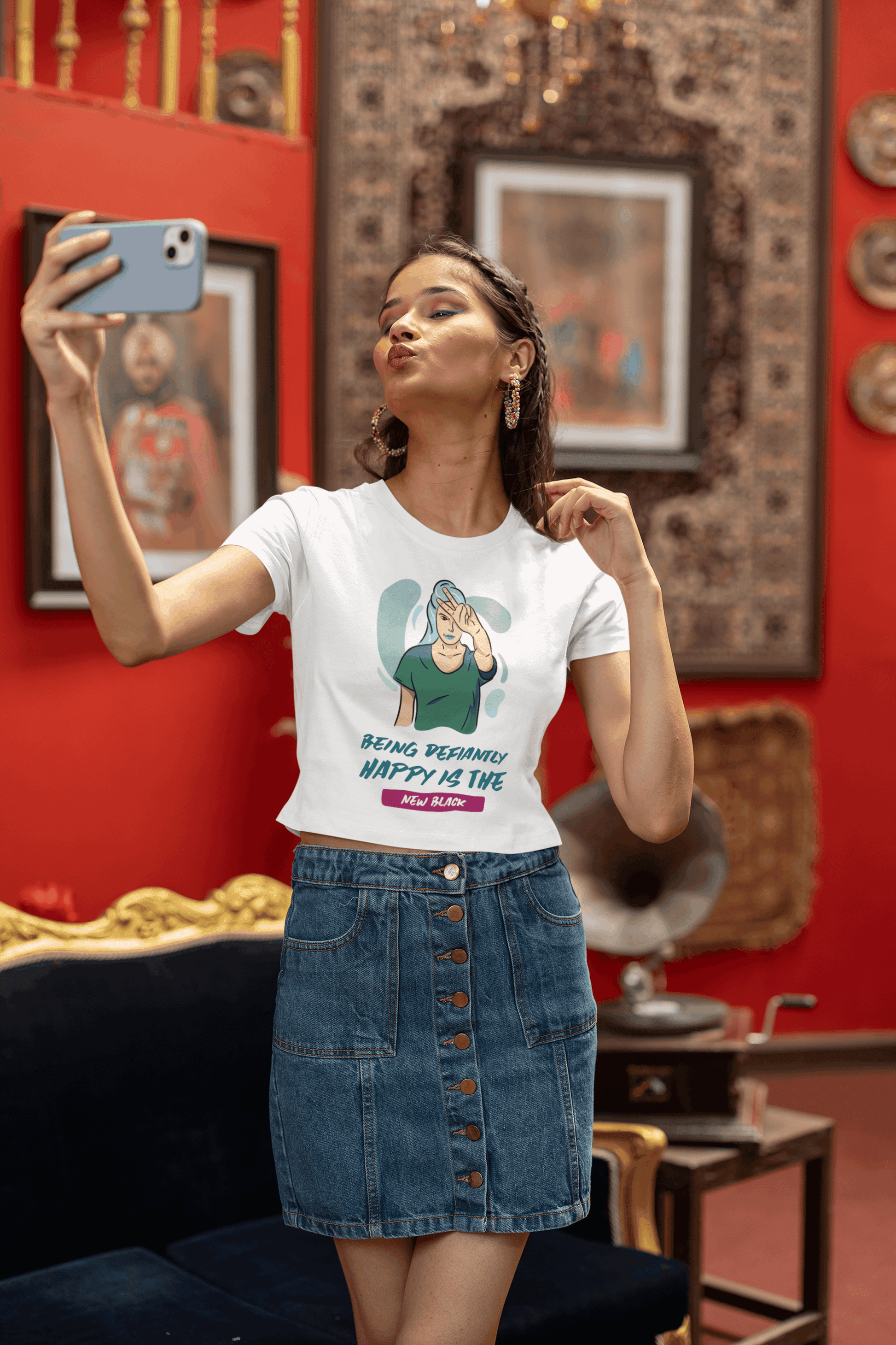 Being Positive Women's Crop Top - Lyssian