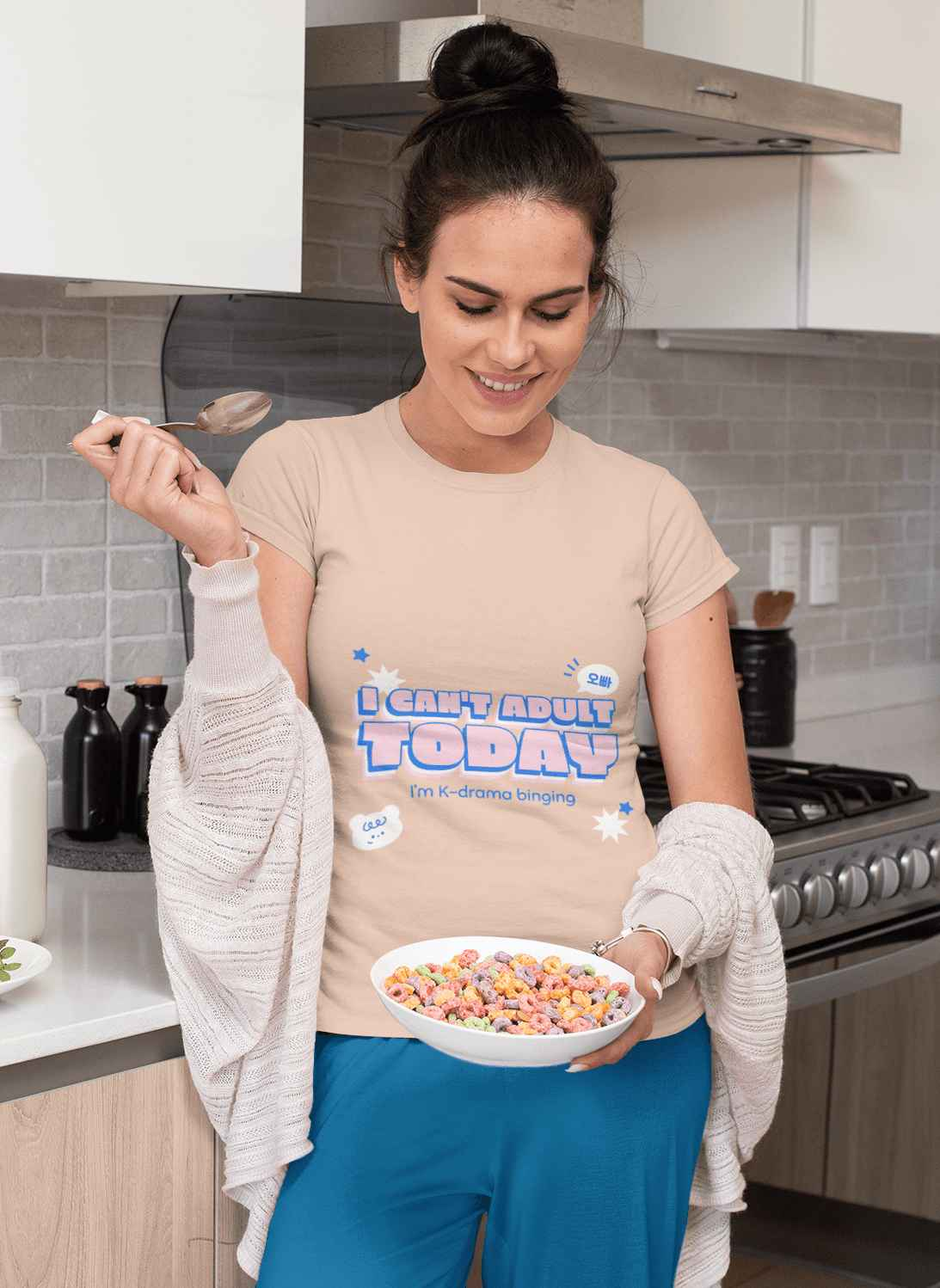 Can't Adult Women's Round Neck Half Sleeve T-shirt