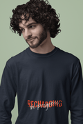 Recharging Male Round Neck Full Sleeve T-shirt - Lyssian