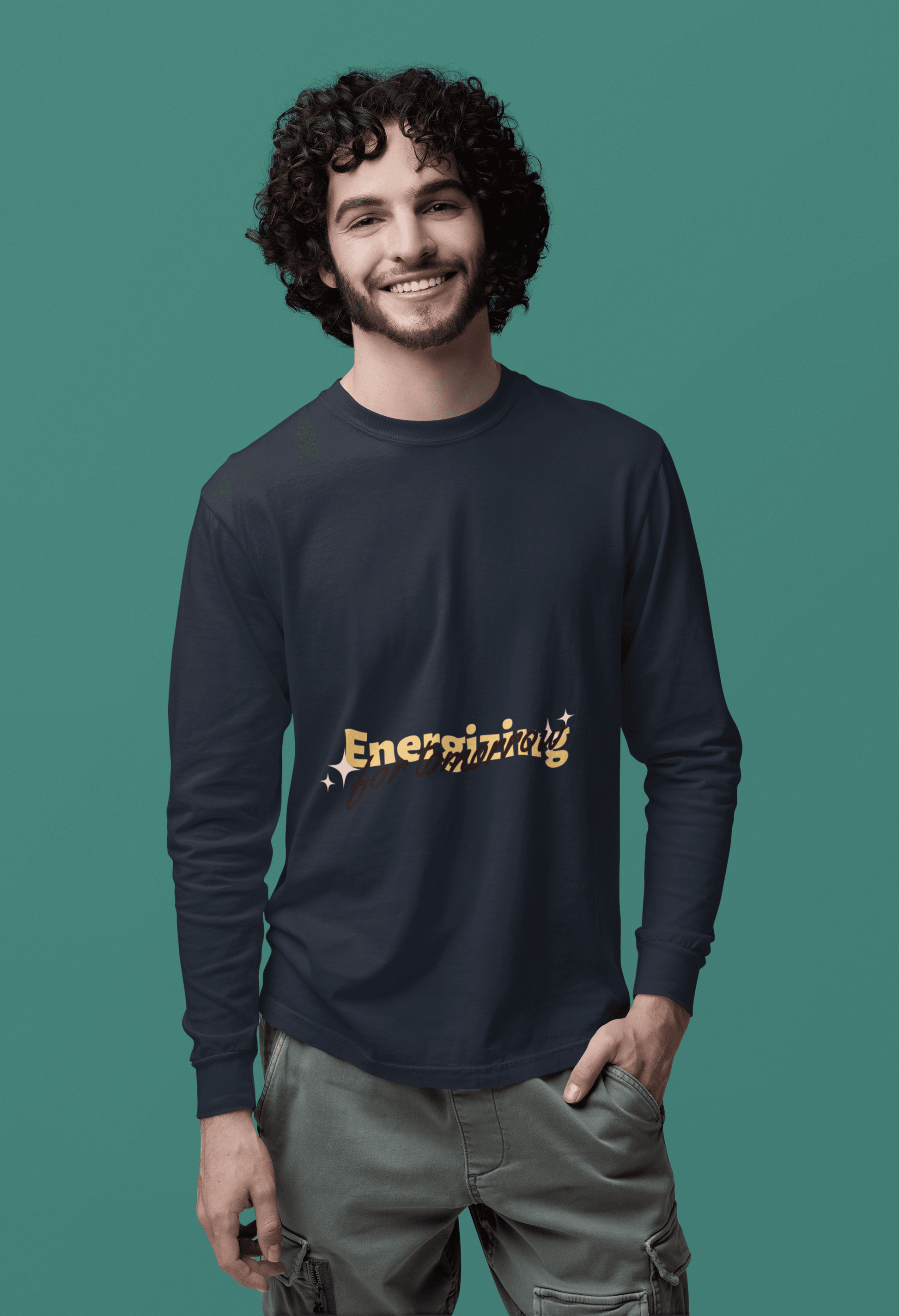 Energizing Male Round Neck Full Sleeve T-shirt - Lyssian