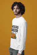 Cheer and Beer Male Round Neck Full Sleeve T-shirt - Lyssian