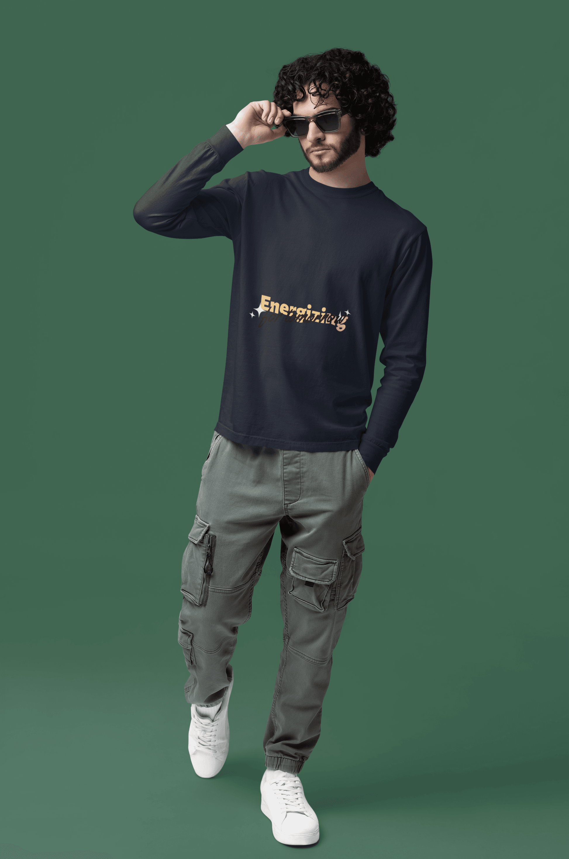 Energizing Male Round Neck Full Sleeve T-shirt - Lyssian