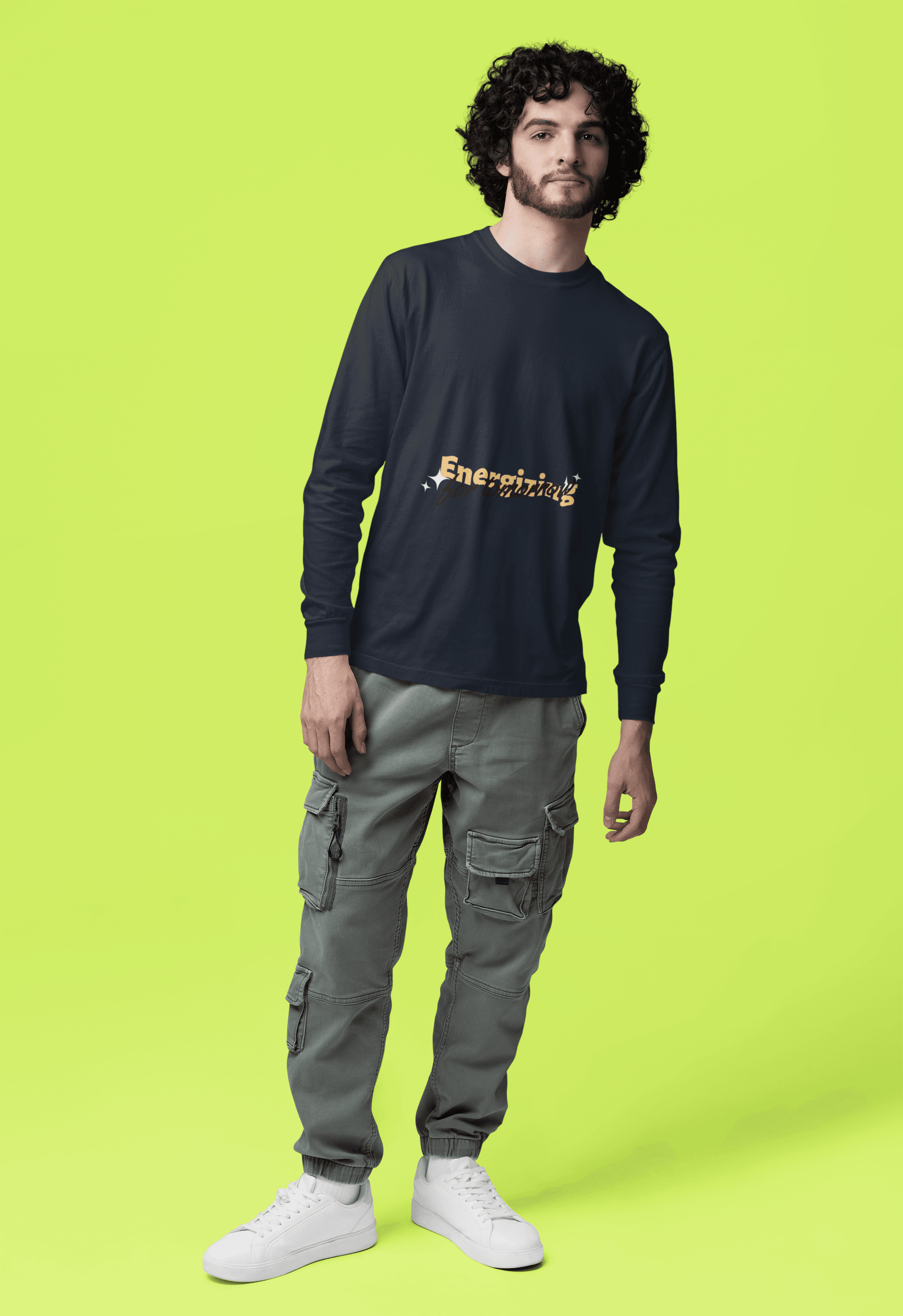 Energizing Male Round Neck Full Sleeve T-shirt - Lyssian