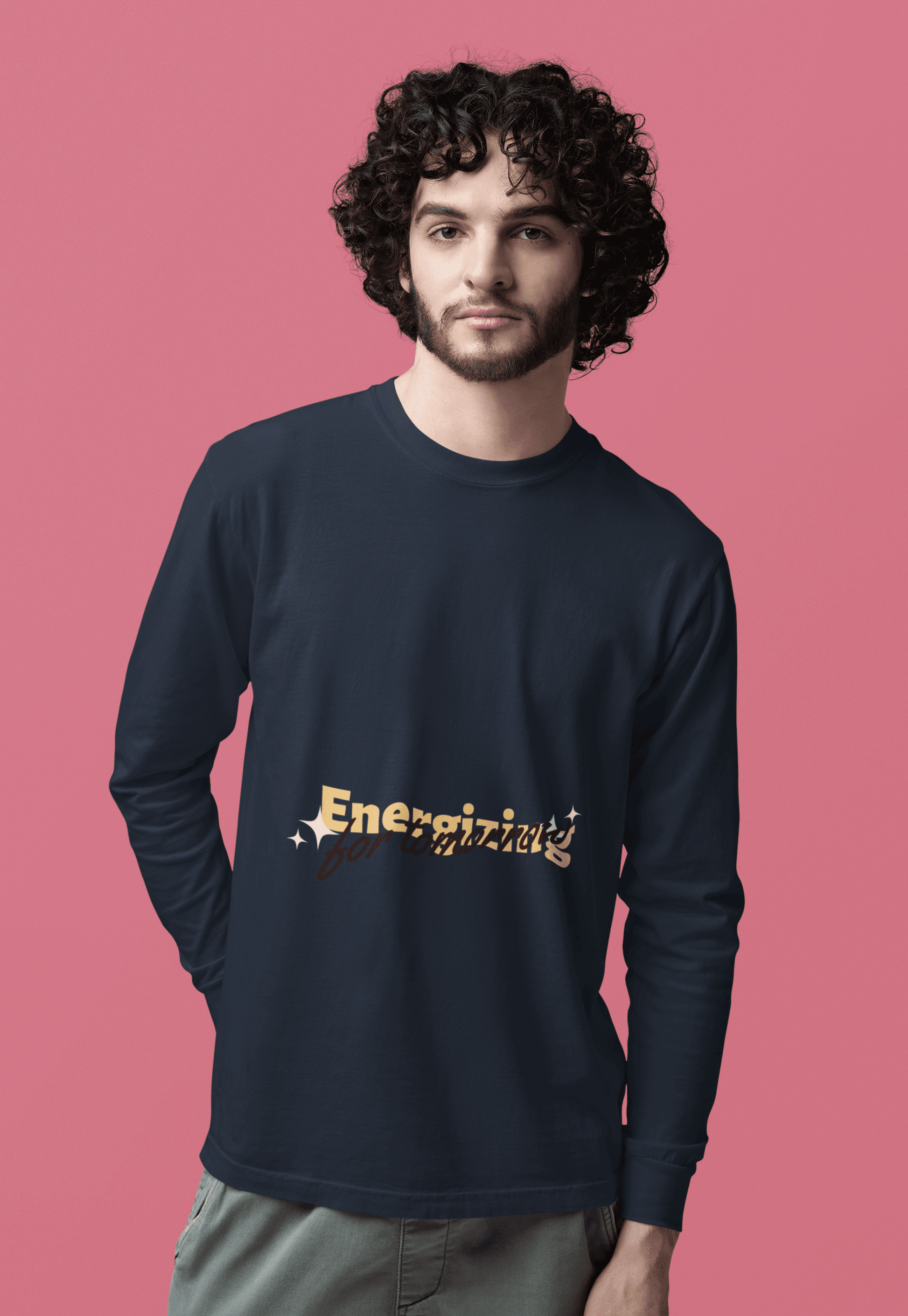Energizing Male Round Neck Full Sleeve T-shirt - Lyssian