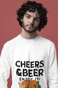 Cheer and Beer Male Round Neck Full Sleeve T-shirt - Lyssian