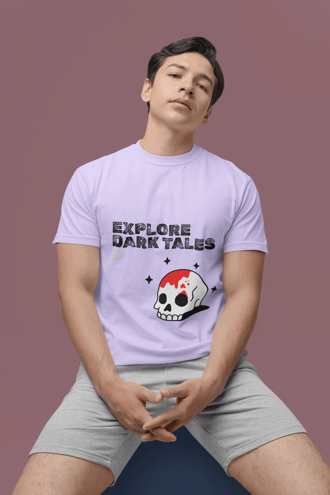 Dark Tales Male Round Neck Half Sleeve T-shirt - Lyssian
