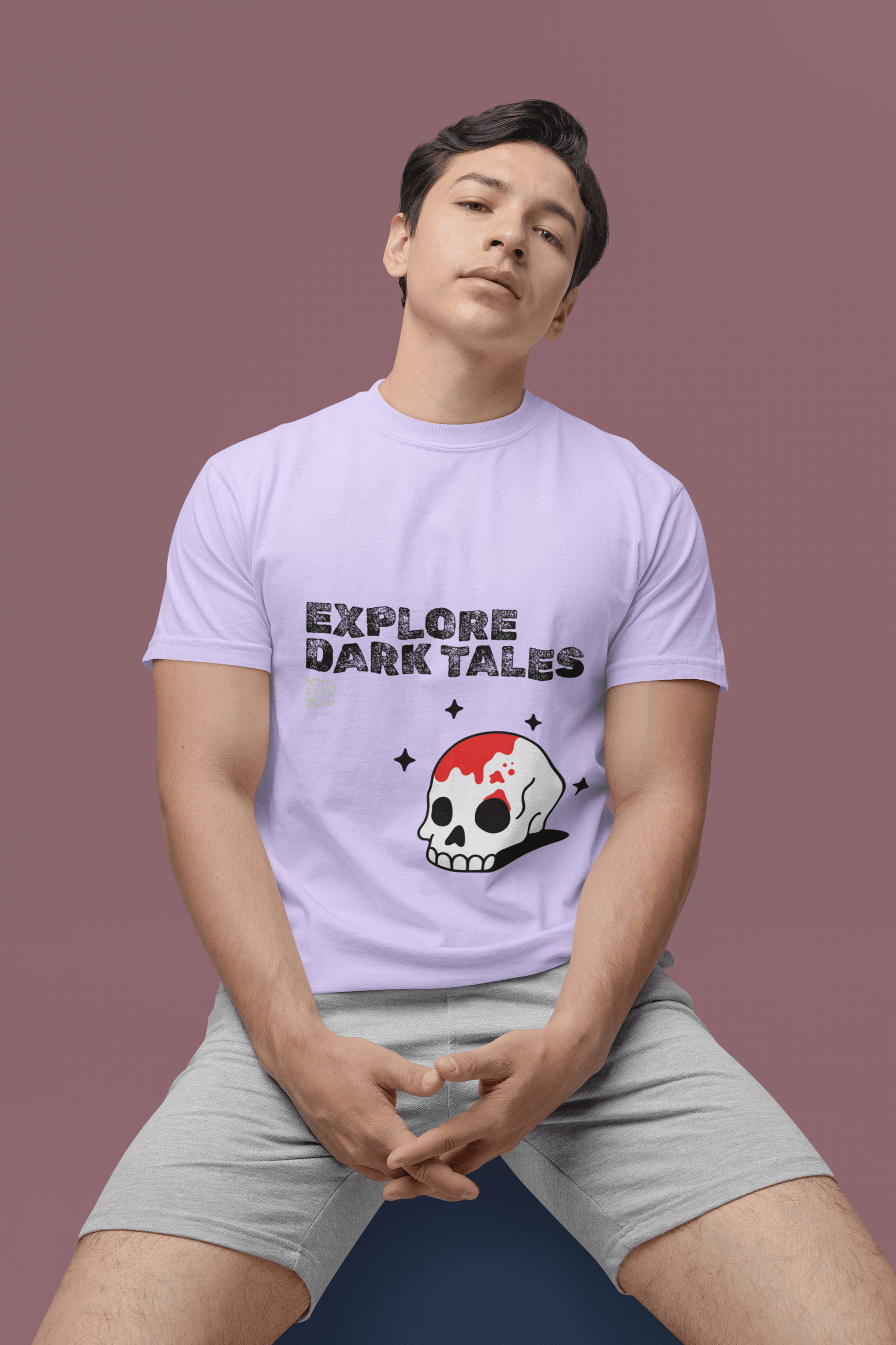Dark Tales Male Round Neck Half Sleeve T-shirt - Lyssian