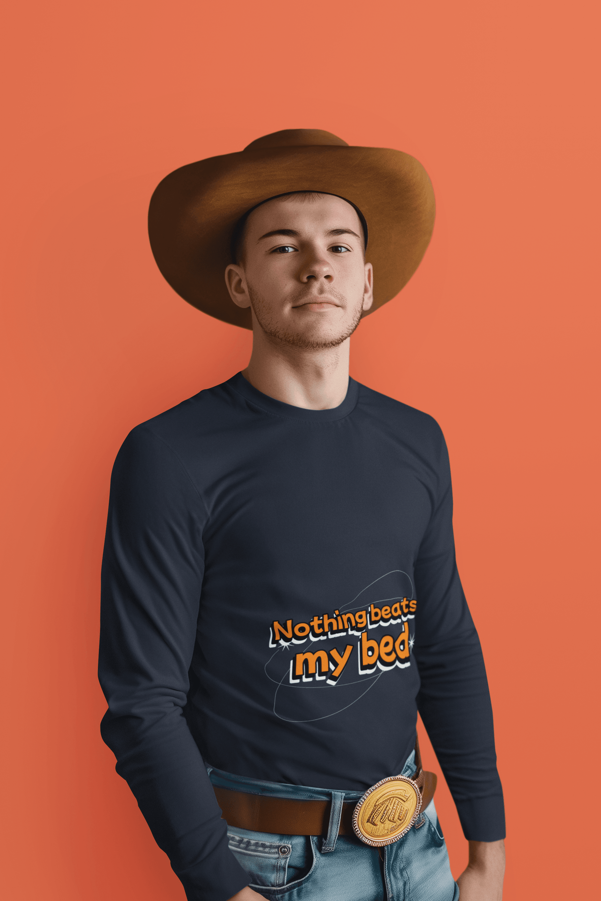 Bed Male Round Neck Full Sleeve T-shirt - Lyssian