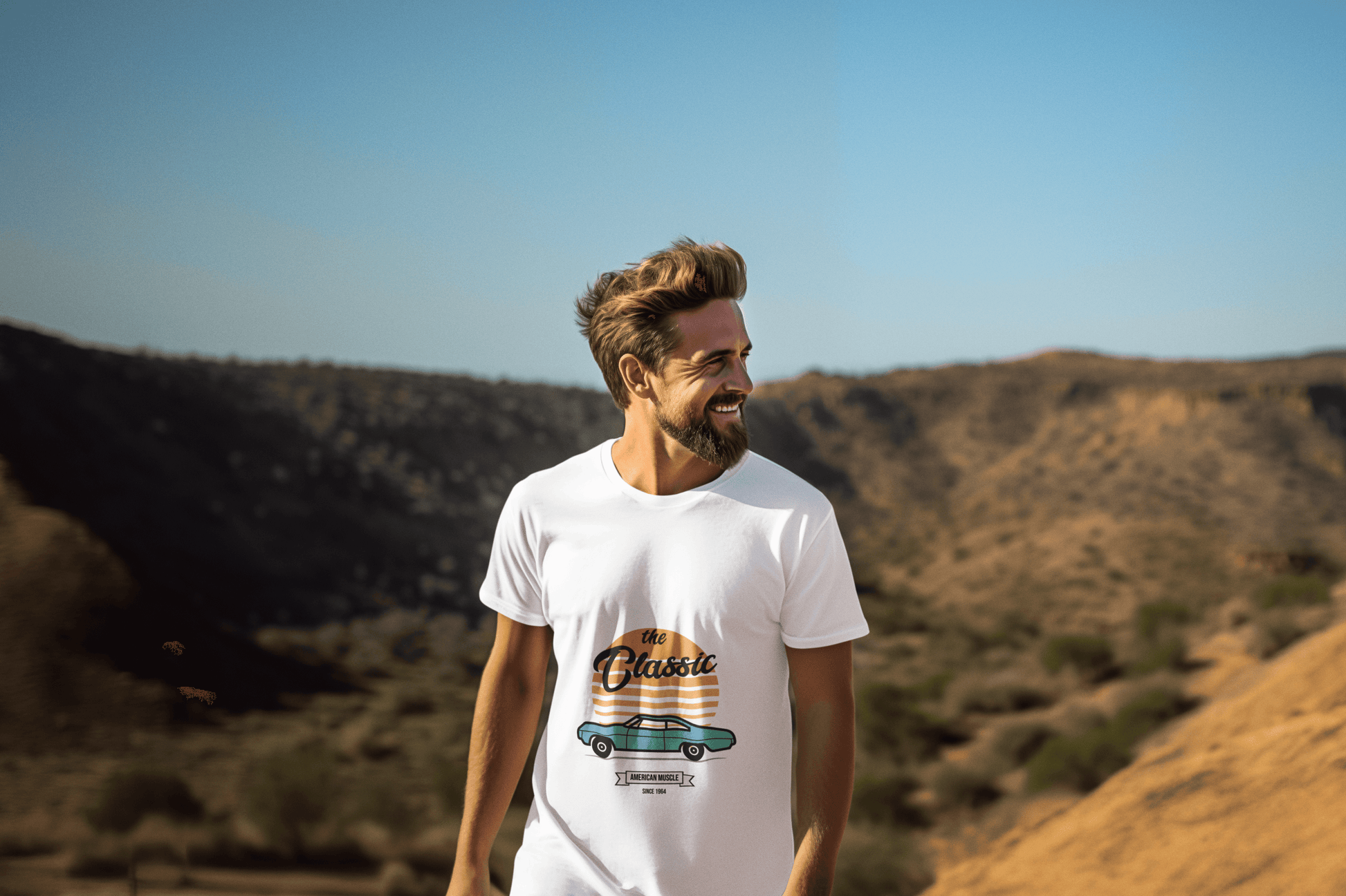 American Muscle Male Round Neck Half Sleeve T-shirt - Lyssian