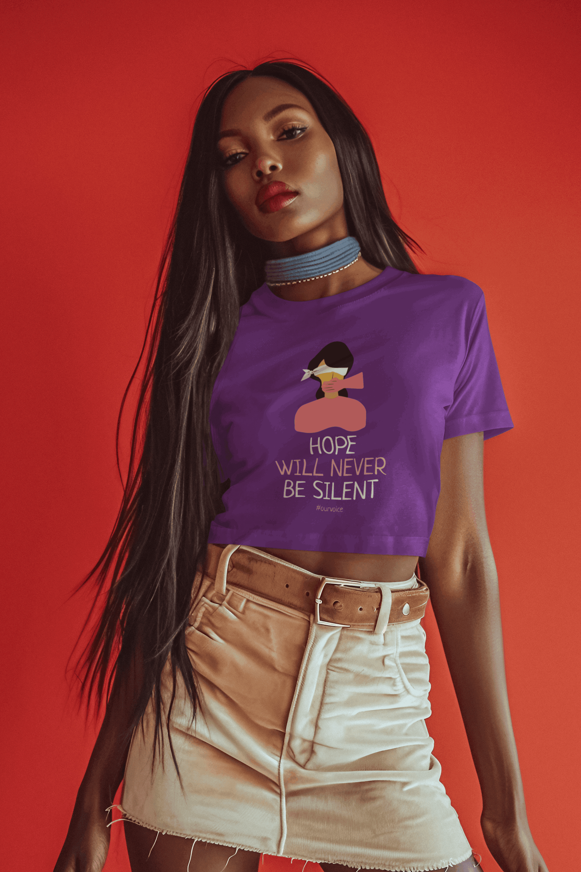 Be Silent Women's Crop Top - Lyssian