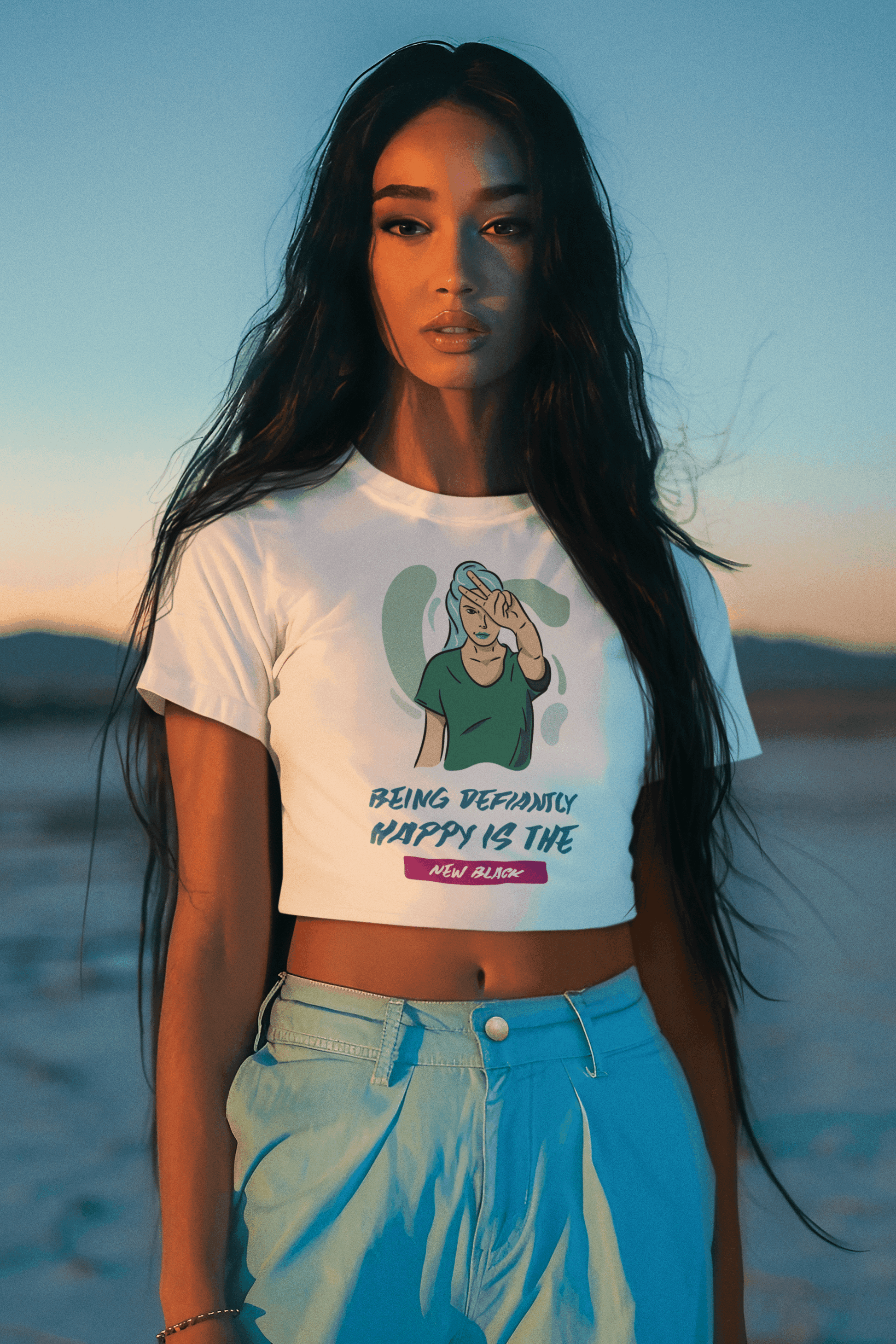 Being Positive Women's Crop Top - Lyssian