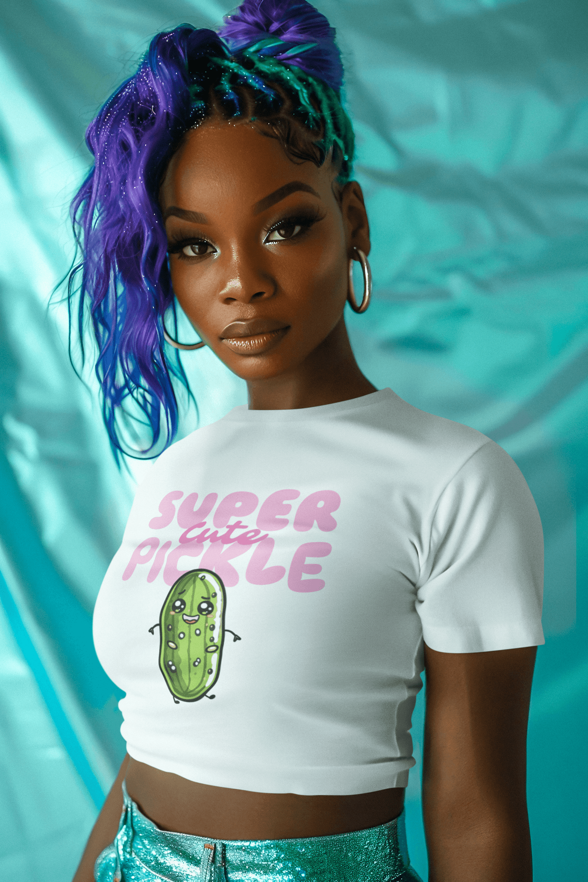 Cute Pickle Women's Crop Top - Lyssian