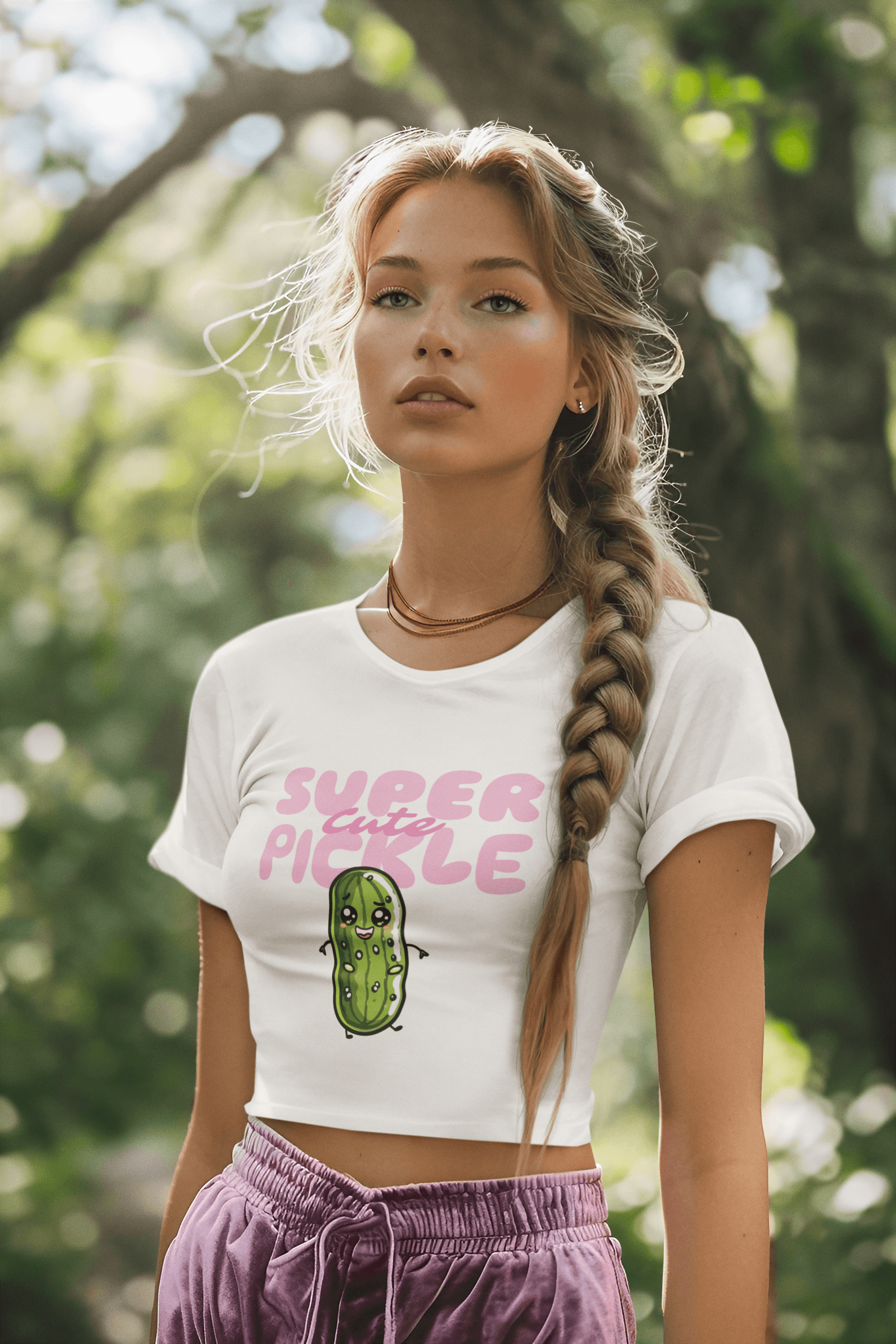 Cute Pickle Women's Crop Top - Lyssian