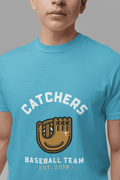 Catchers Male Round Neck Half Sleeve T-shirt - Lyssian
