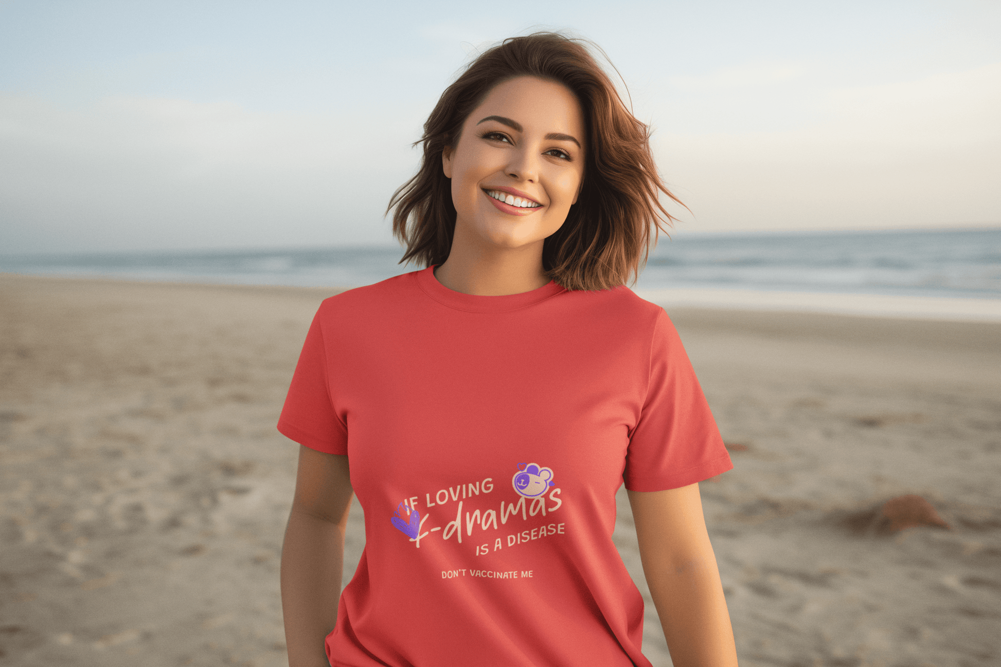 Drama Lover Women's Round Neck Half Sleeve T-shirt - Lyssian