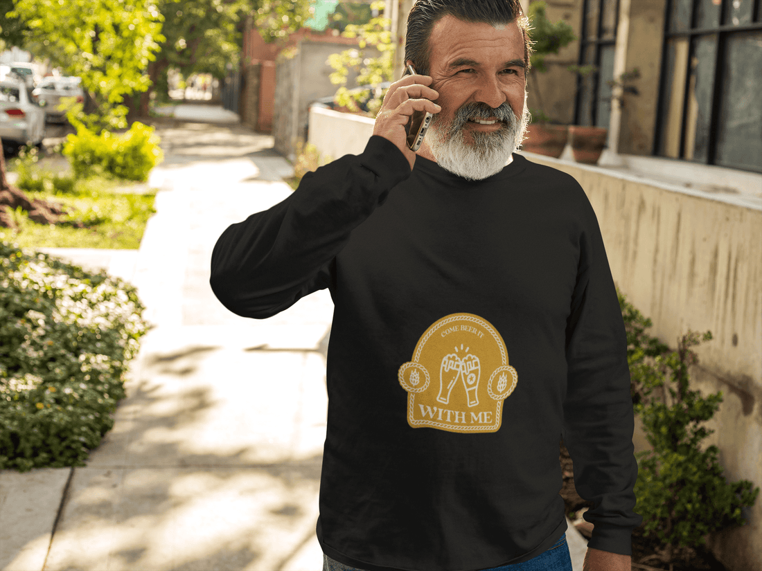 With Me Male Round Neck Full Sleeve T-shirt - Lyssian
