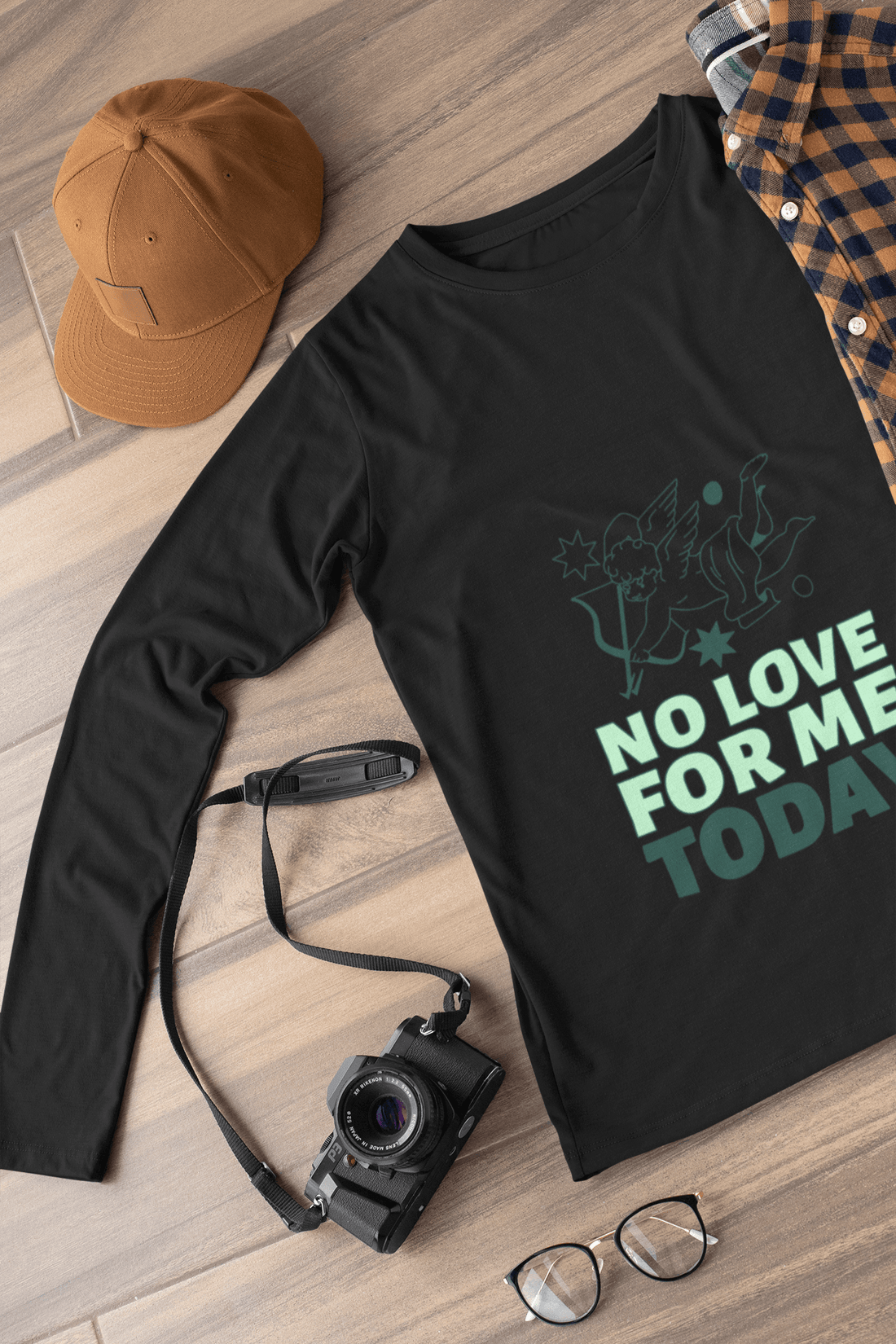 No Love Today Male Round Neck Full Sleeve T-shirt - Lyssian