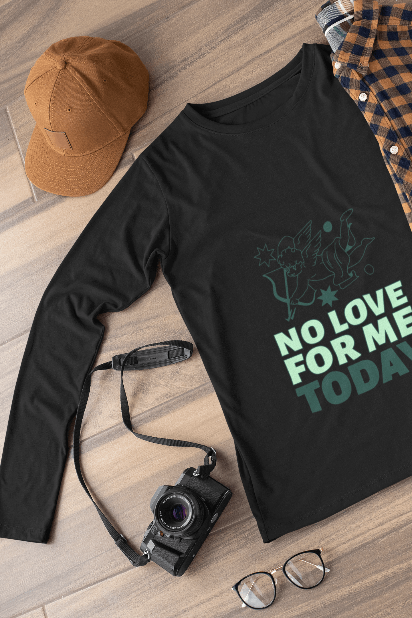 No Love Today Male Round Neck Full Sleeve T-shirt - Lyssian